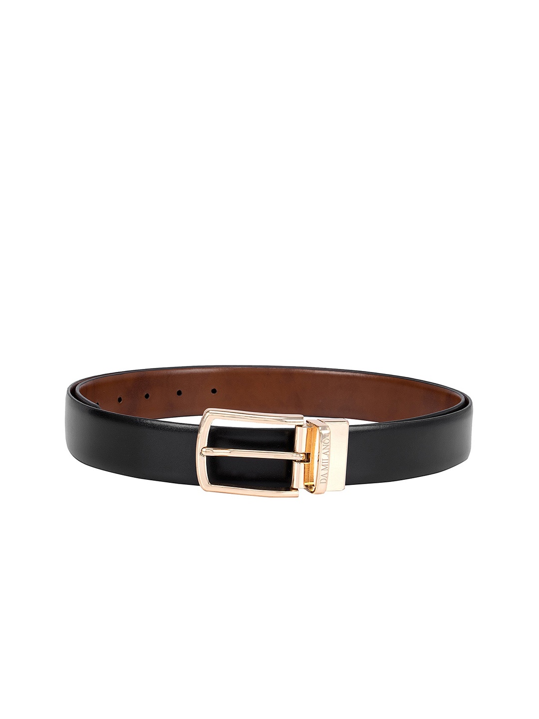 

Da Milano Men Black Leather Belt