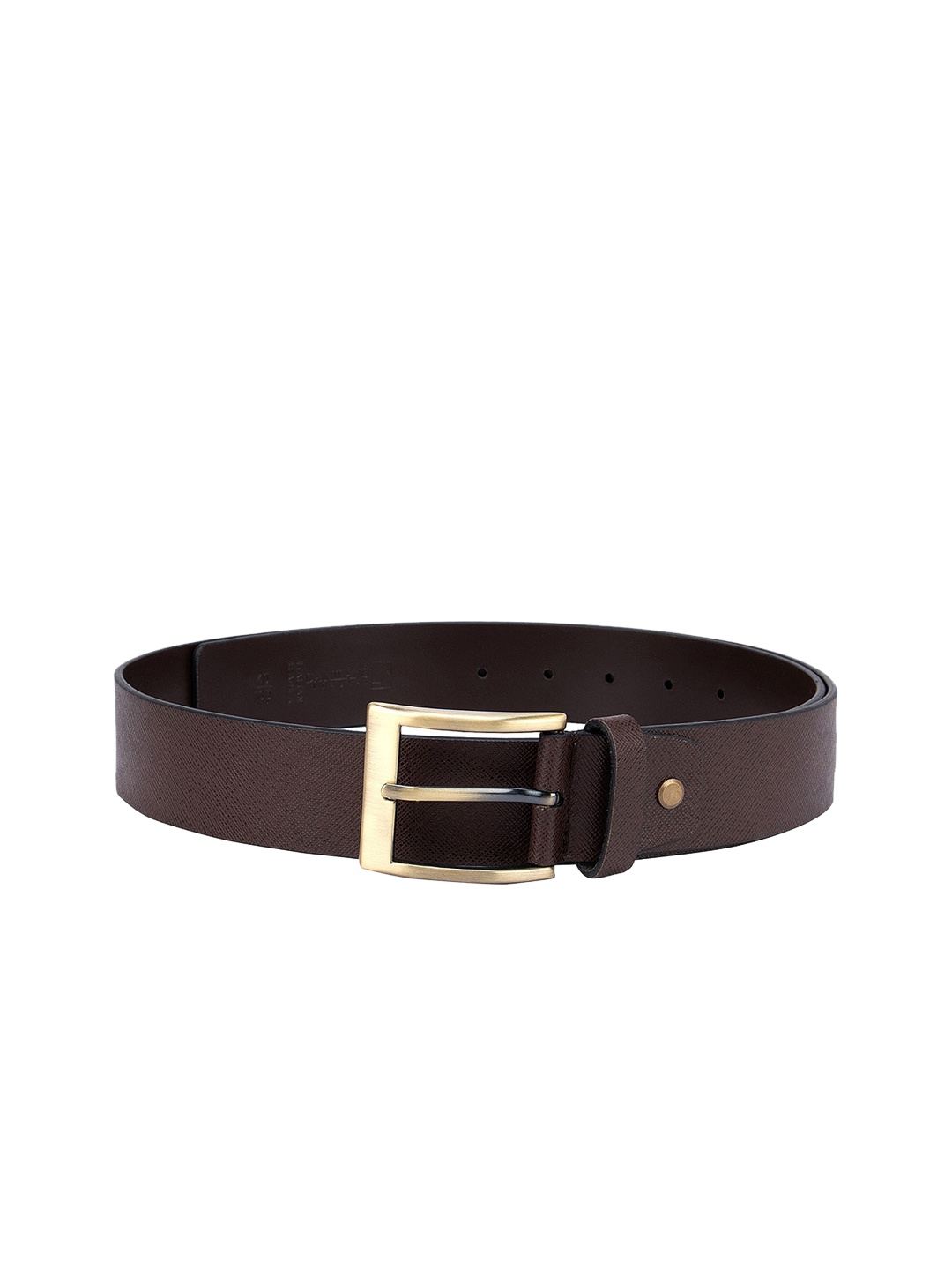 

Da Milano Men Brown Textured Leather Belt