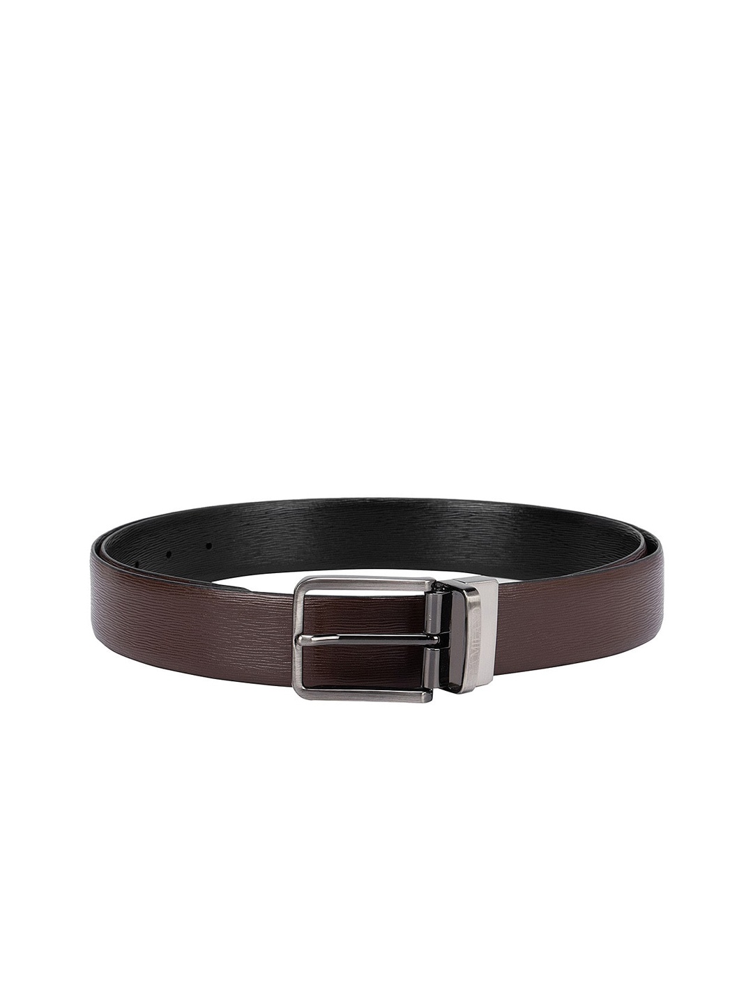 

Da Milano Men Brown Textured Leather Formal Belt