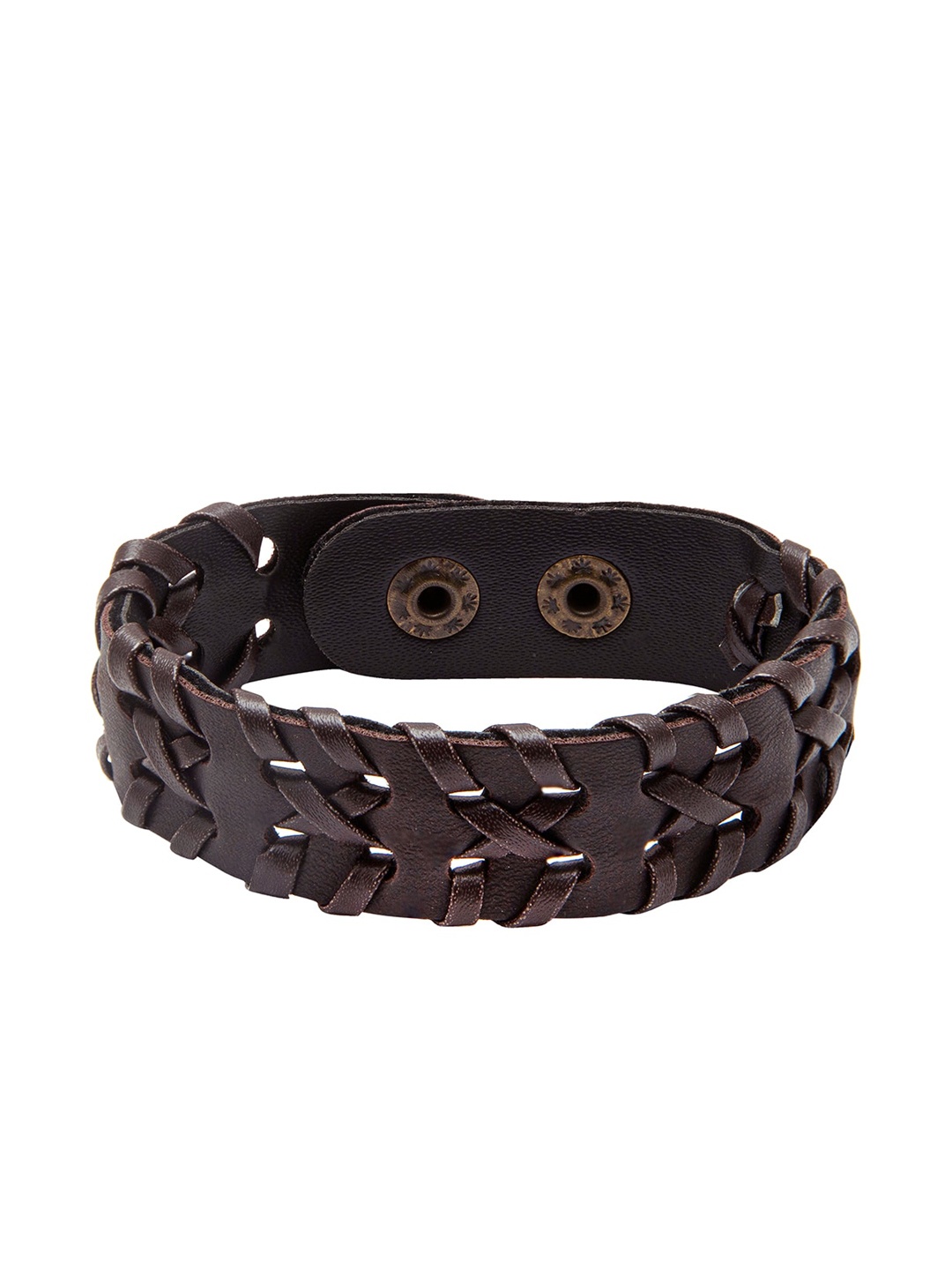 

bodha Men Brown Leather Bangle-Style Bracelet