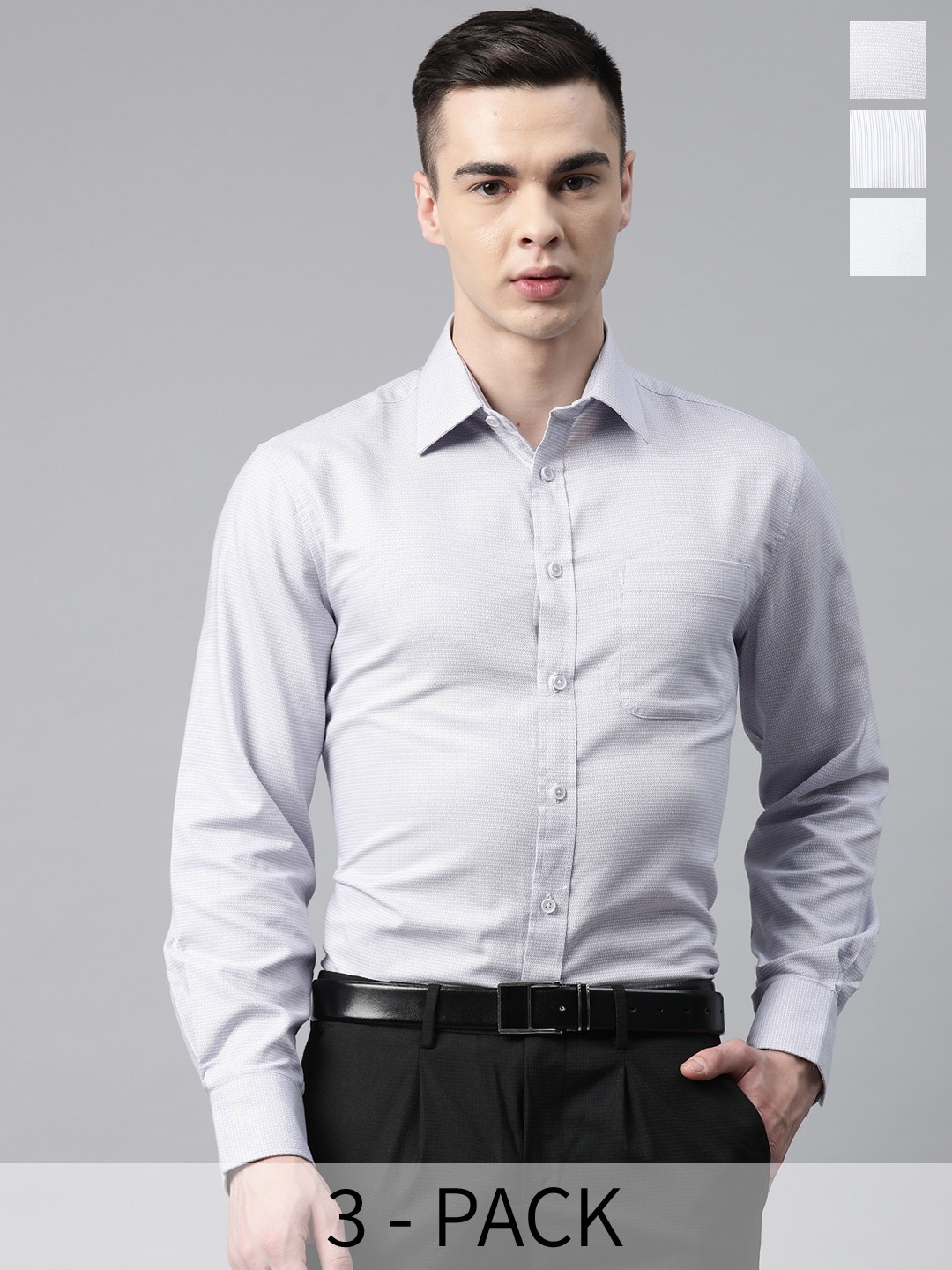 

Marks & Spencer Pack of 3 Formal Shirts, Grey