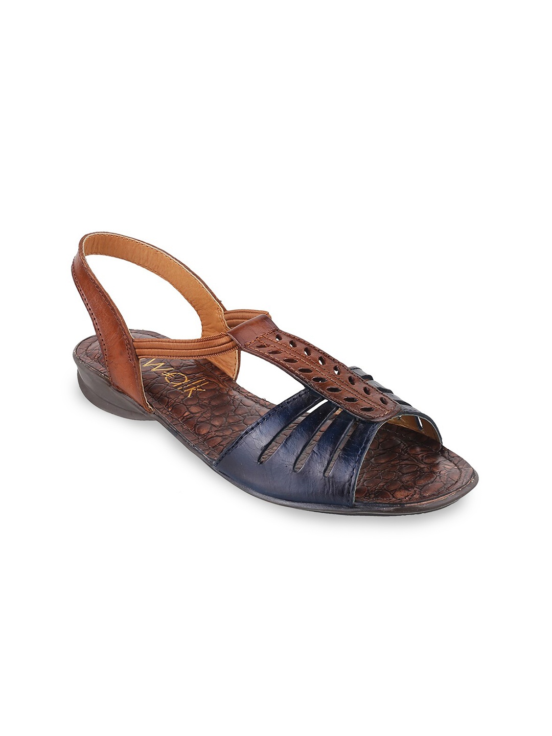 

Catwalk Women Blue & Brown Leather Comfort Sandals