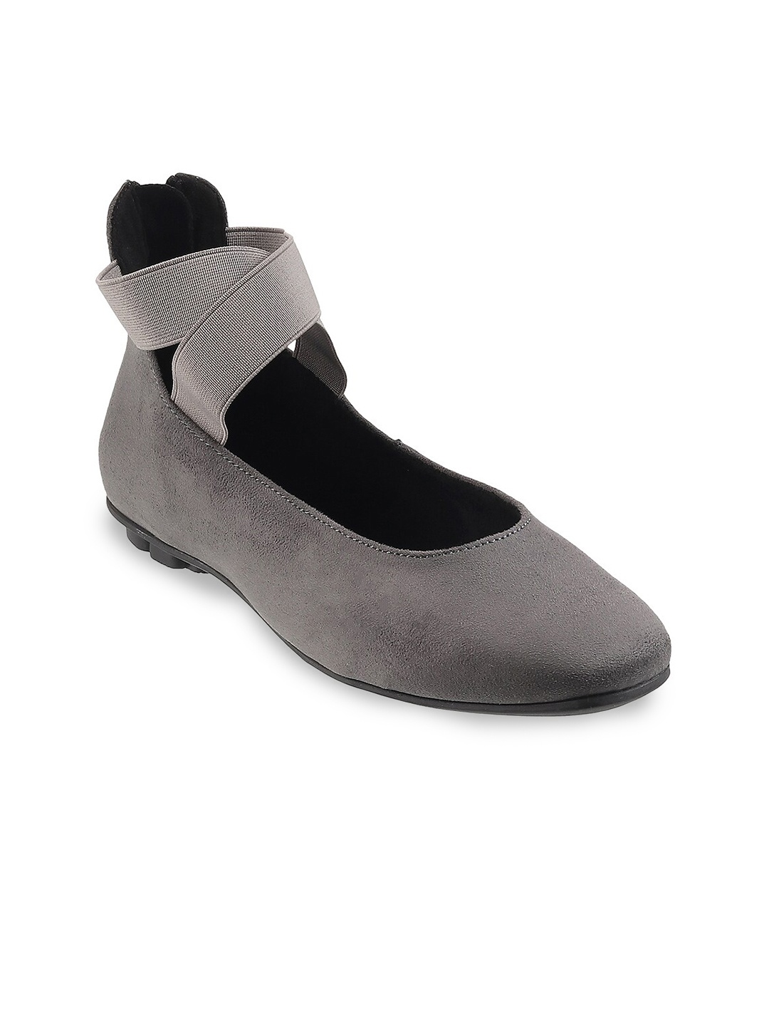 

Catwalk Women Grey Suede Elastic Ankle Strap Ballerinas