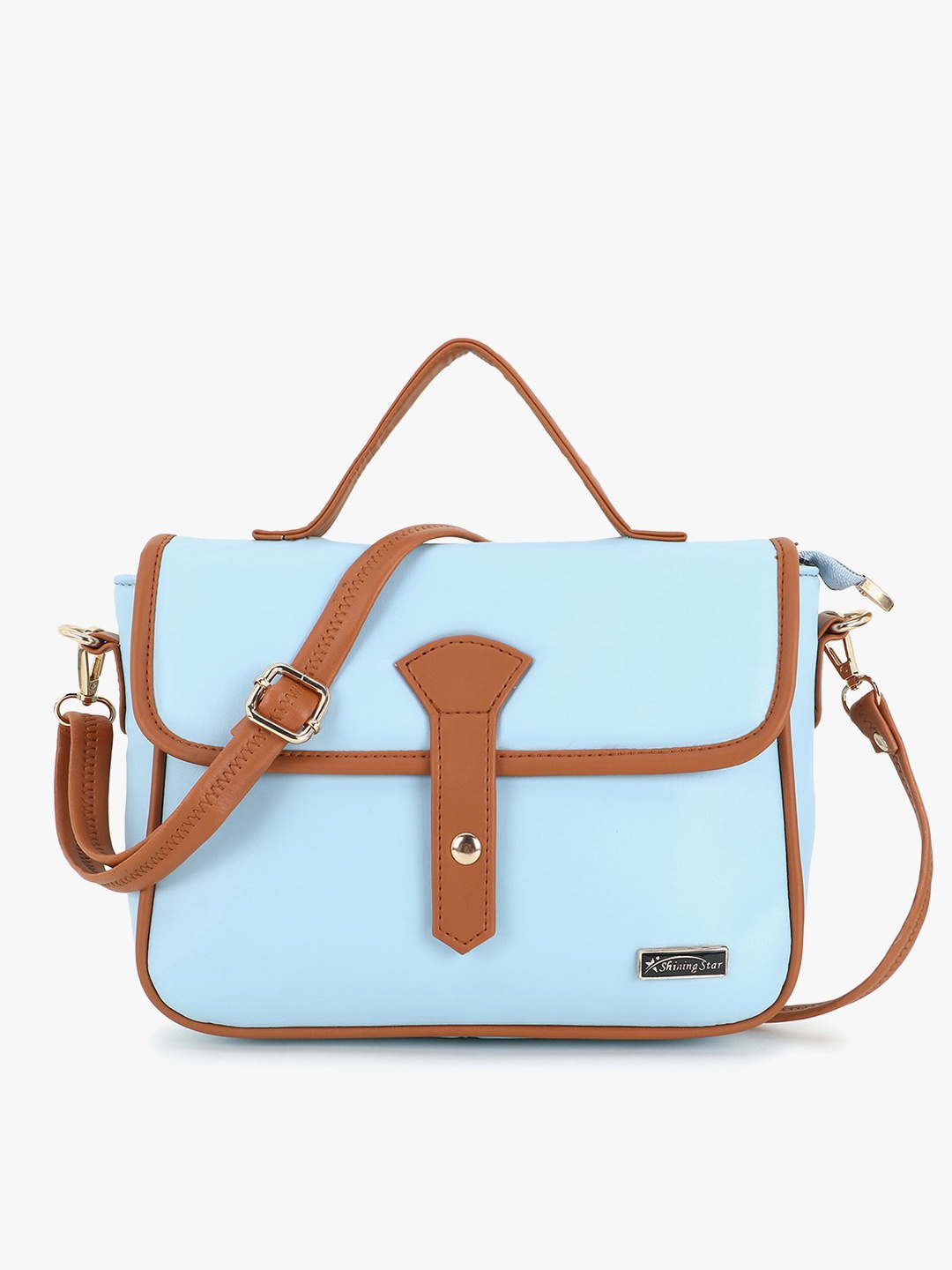 

SHINING STAR Blue PU Sling Bag