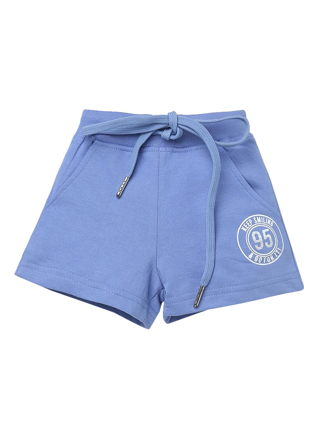 

Tiny Girl Girls Blue Solid Knitted Regular Shorts