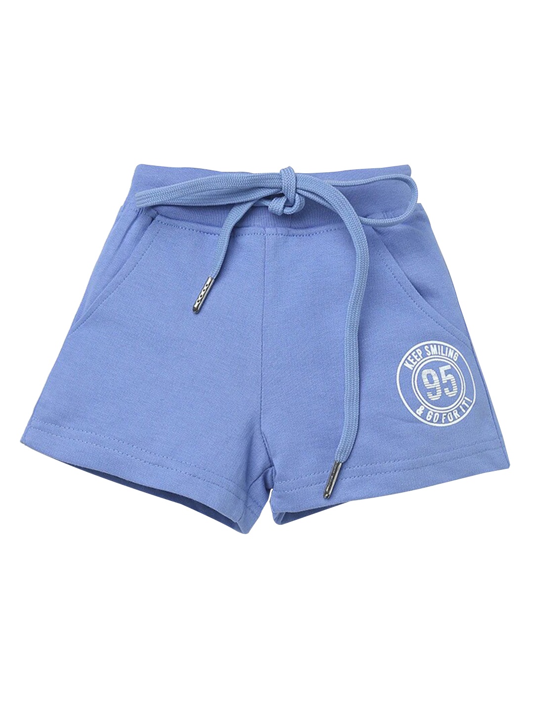

Tiny Girl Girls Blue Solid Knitted Regular Shorts