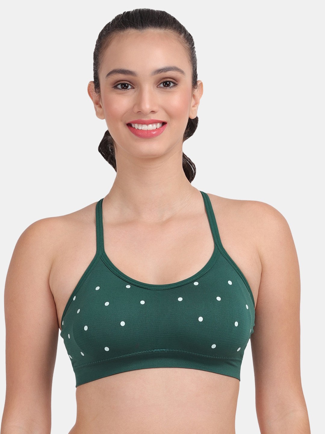 

Amour Secret Women Green Lightly Padded Sports with Crisscross Back Styling Bra