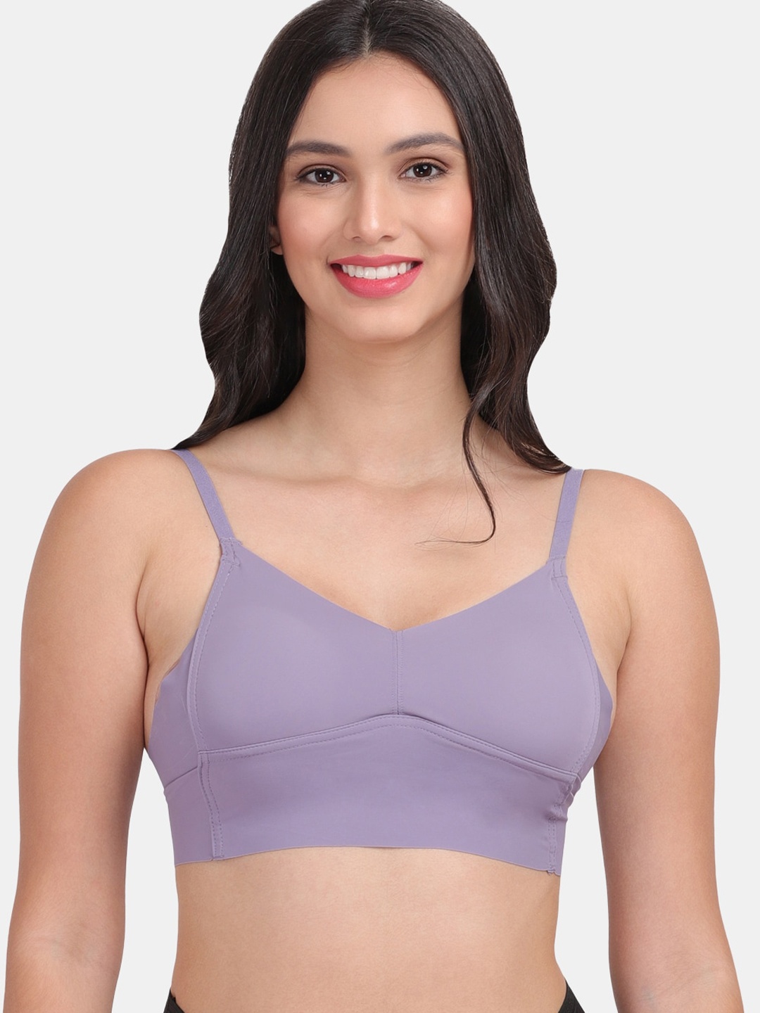 

Amour Secret Purple Bra Lightly 3/4th coverage Sports Bra Padded