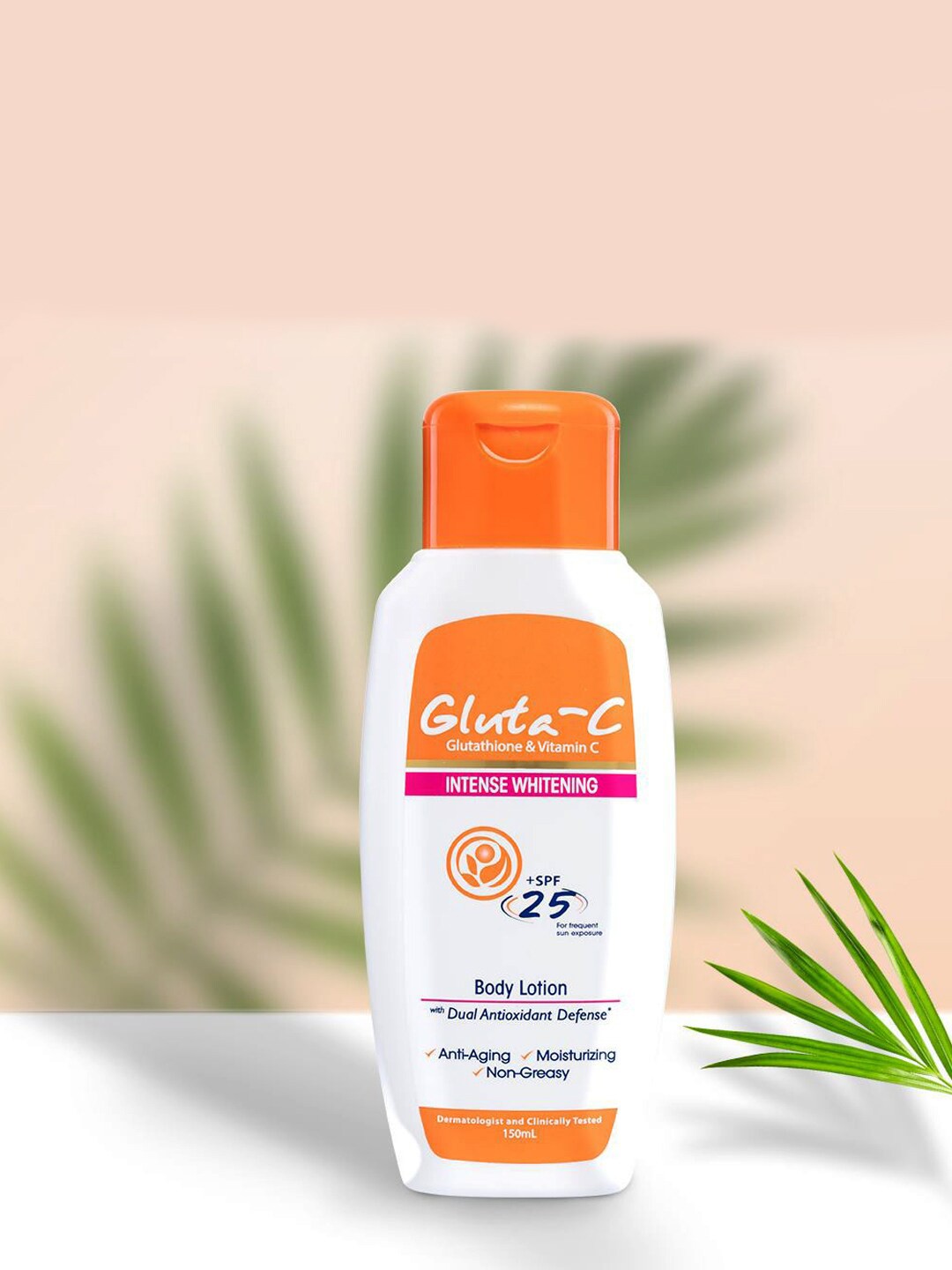 

GLUTA-C Intense Whitening SPF 25 Body Lotion with Glutathione & Vitamin C - 150 ml, White