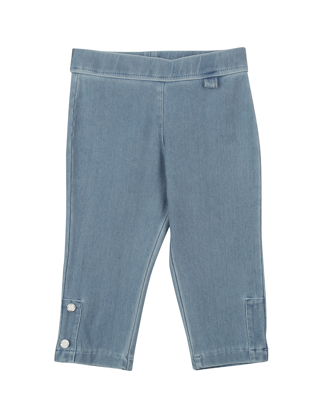 

Tiny Girl Girls Blue Mid Rise Solid Relaxed Fit Capris