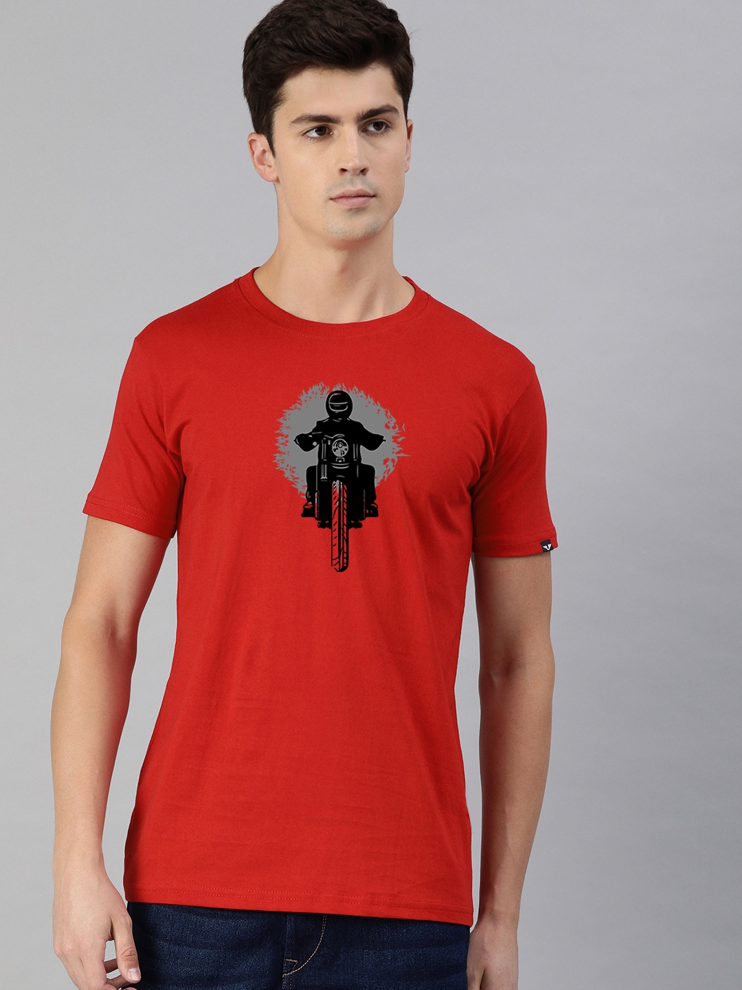 

UNSULLY Men Red Typography Printed T-shirt