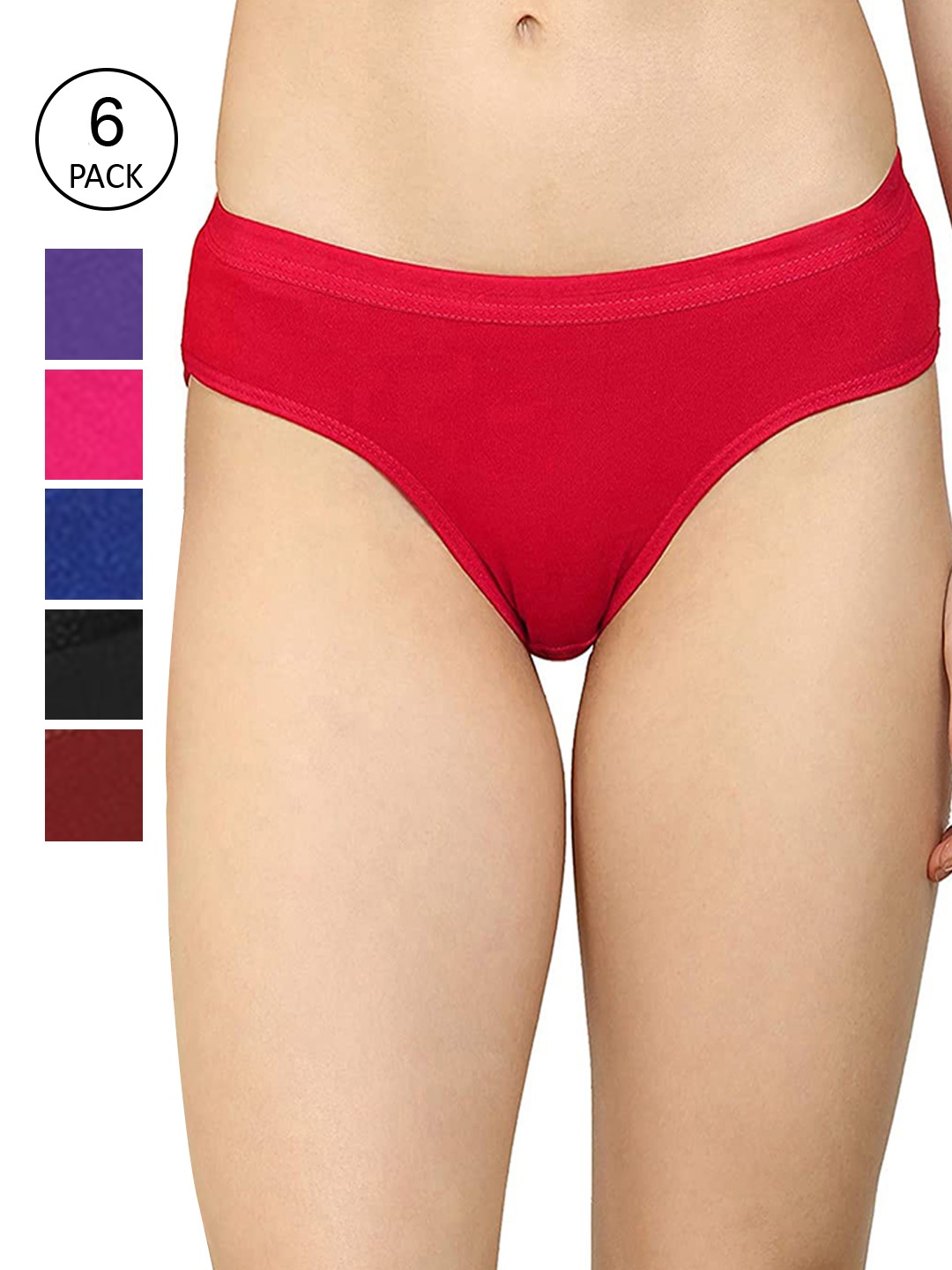 

AROUSY Pack of 6 Hipster Briefs PL-6 Briefs_M, Multi