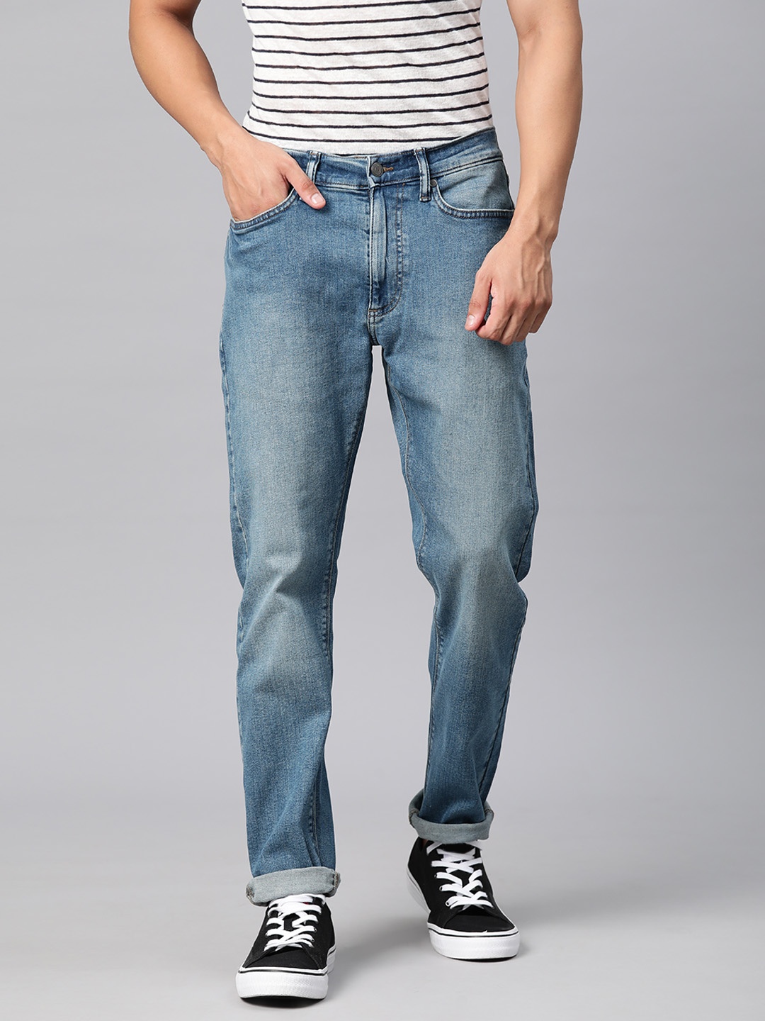 

Marks & Spencer Men Slim Fit Light Fade Stretchable Jeans, Blue