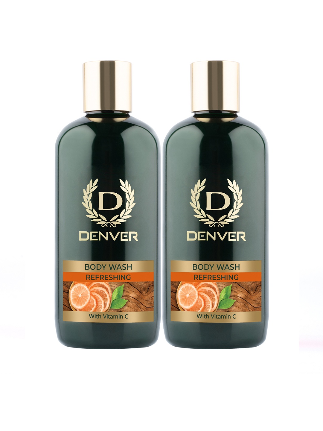 

Denver Set of 2 Refreshing Body Wash with Vitamin C - 325ml each & Loofah, Black