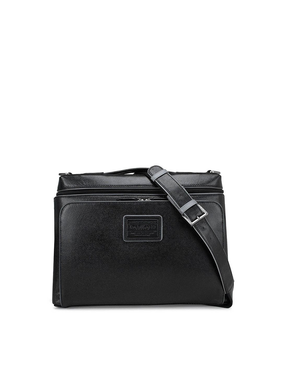 

Da Milano Men Black Leather Laptop Bag