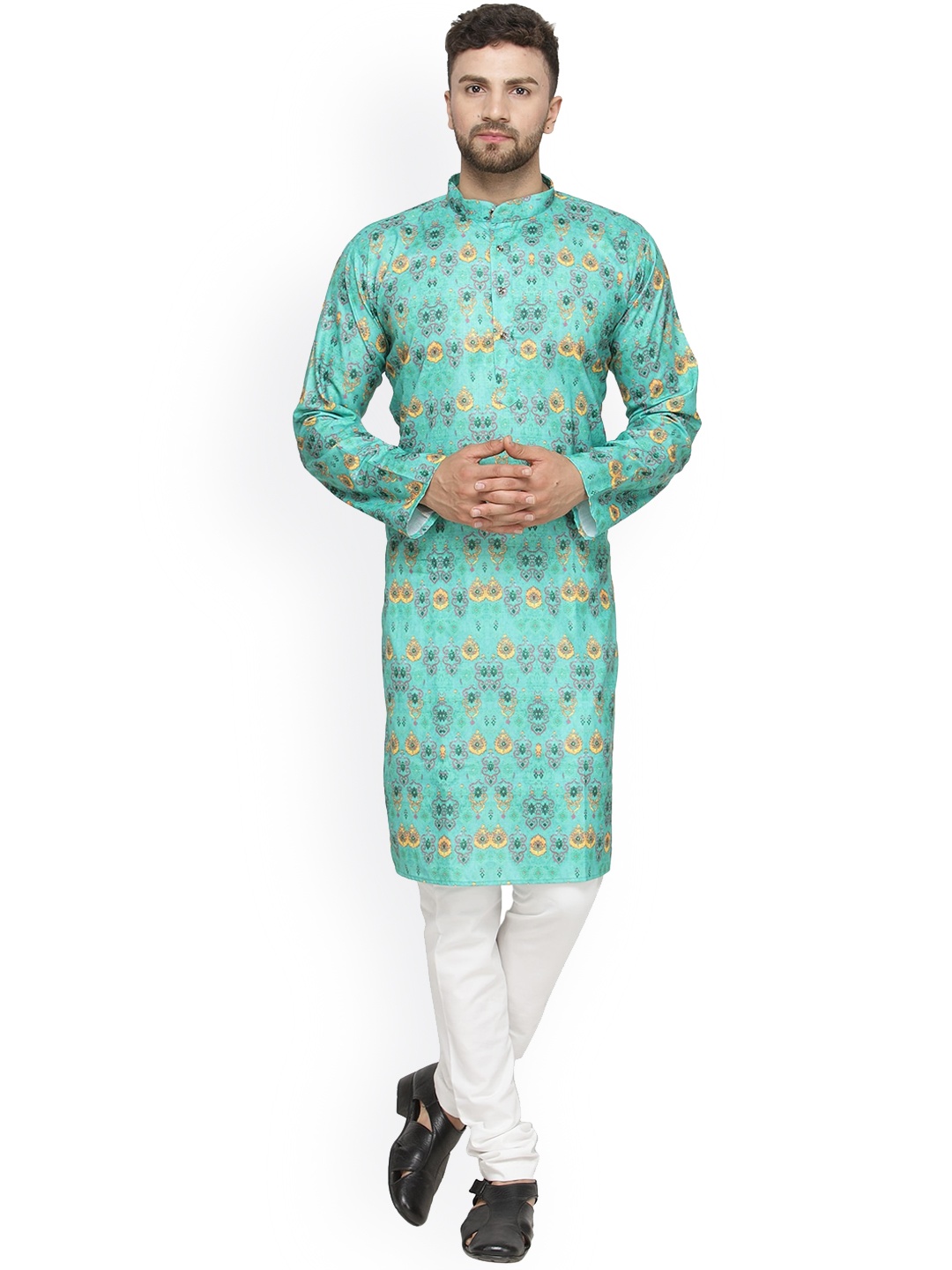 

Benstoke Men Multicoloured Floral Printed Kurta with Pyjamas, Multi