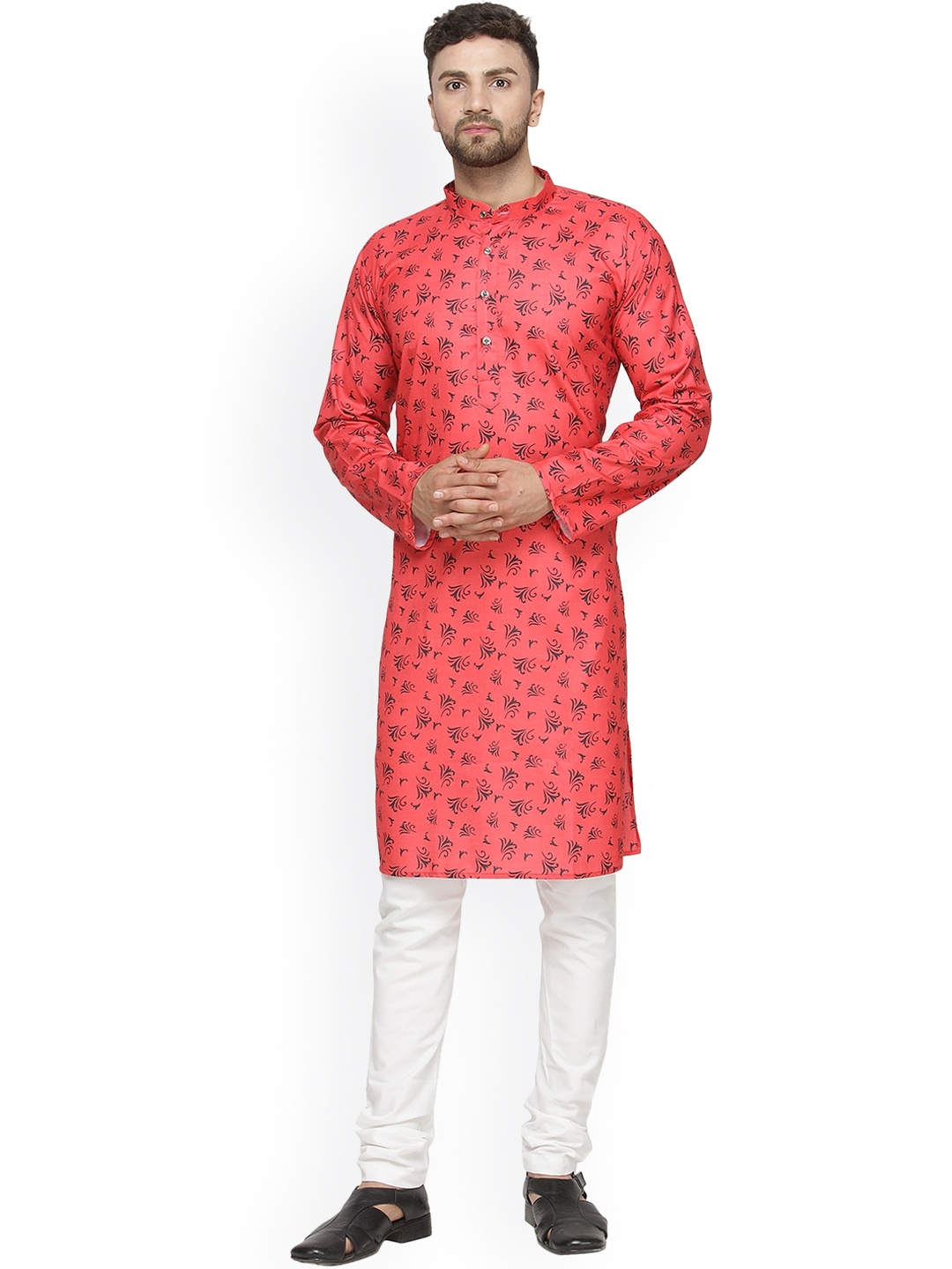 

Benstoke Men Multicoloured Paisley Angrakha Kurta with Churidar, Multi