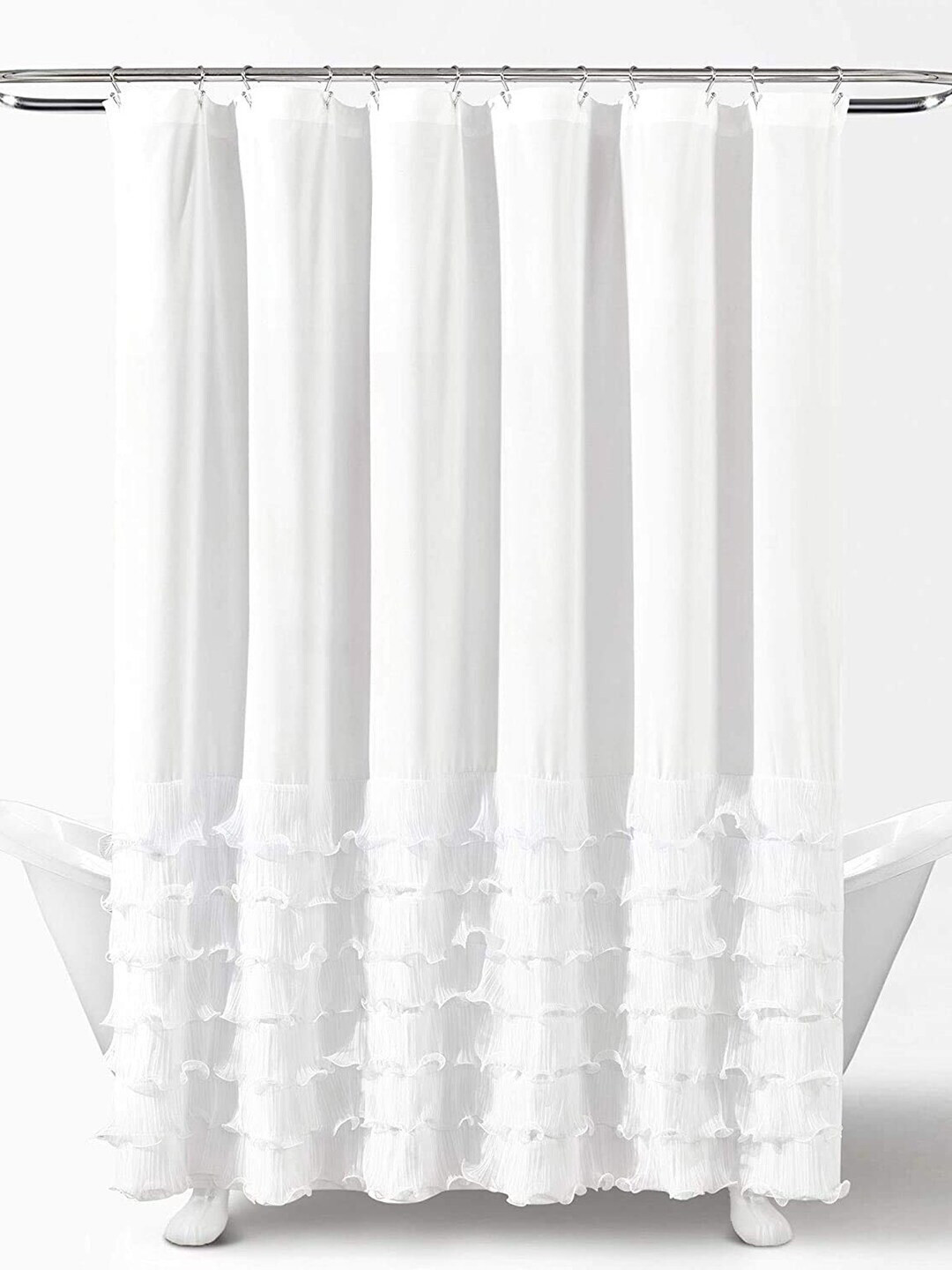

homewards White Solid Shower Curtains