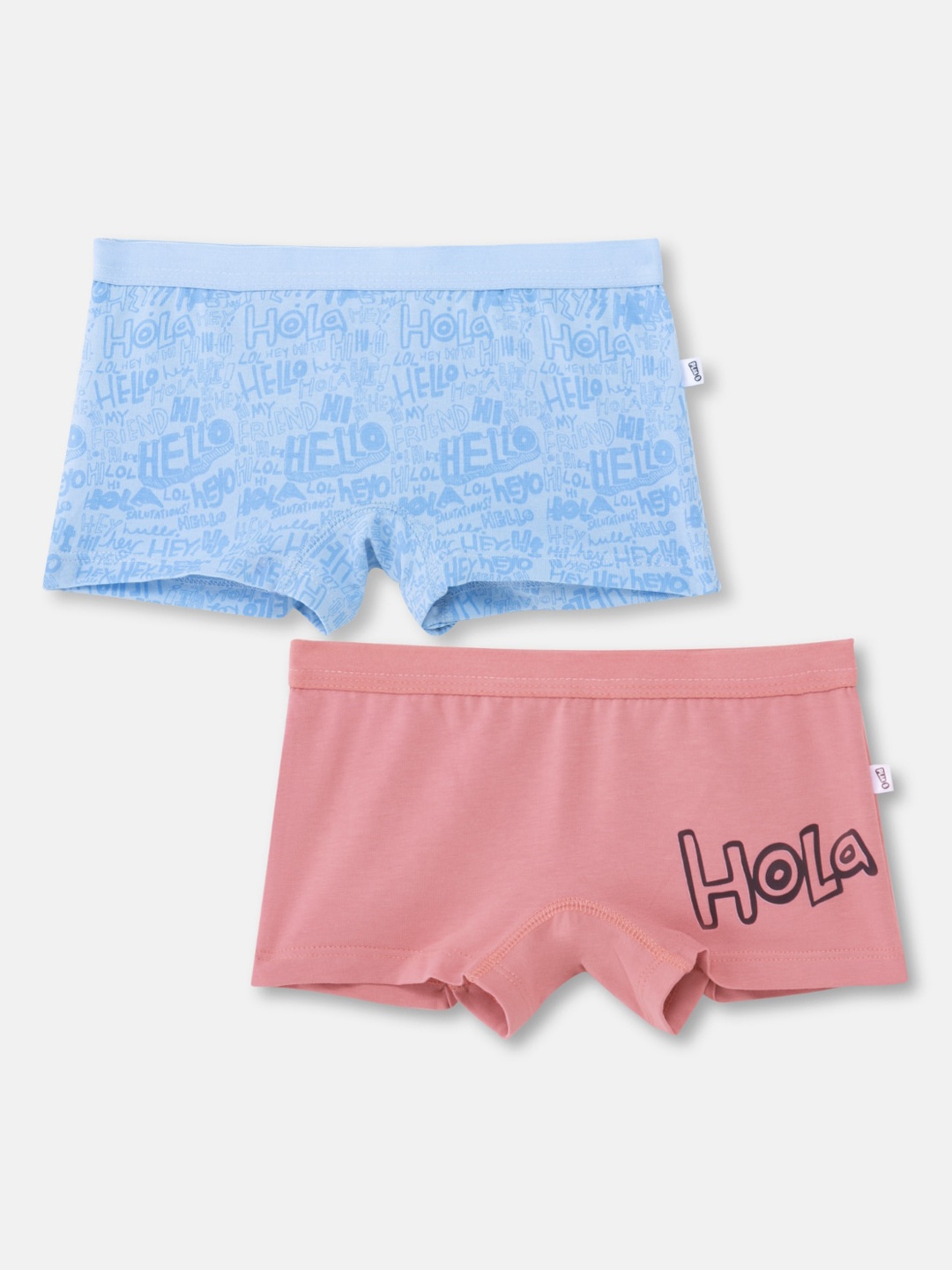 

You Got Plan B Girls Pack Of 2 Printed Boxer-Style BriefsBXG-Hello: 8-10, Blue