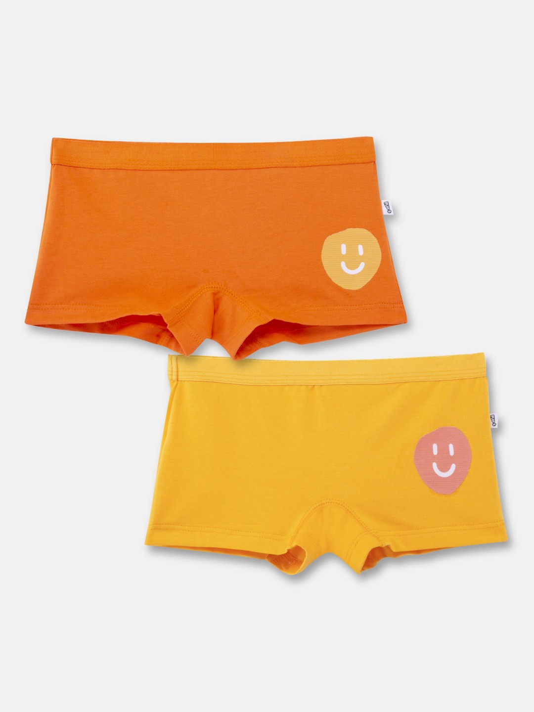 

You Got Plan B Girls Orange & Yellow Pack of 2 Printed Cotton Boxer Briefs