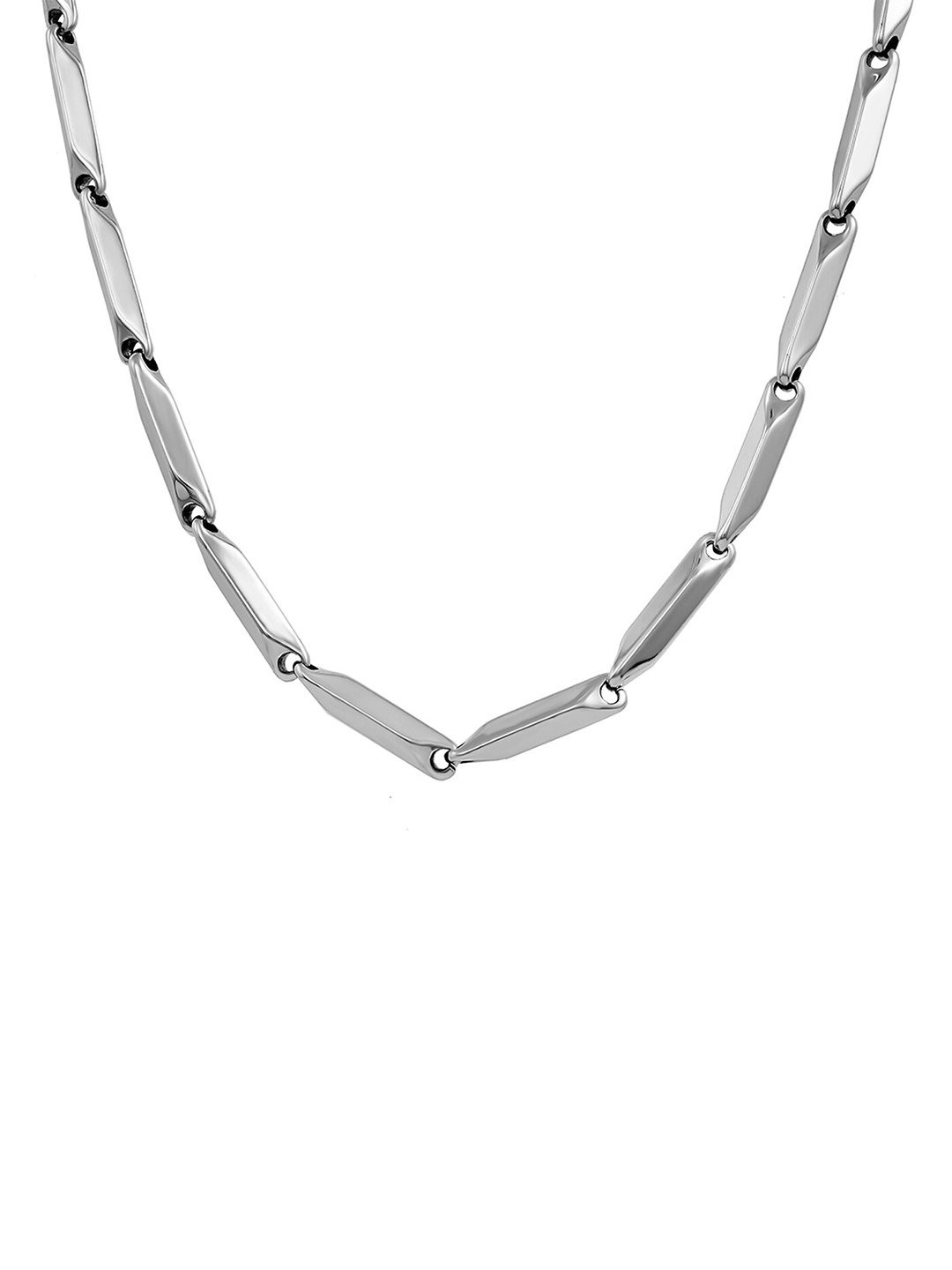 

NAKABH Men Silver-Toned Silver-Plated Chain