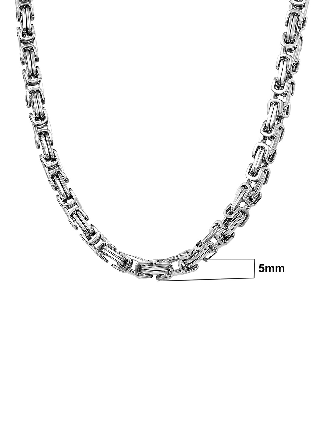 

NAKABH Men Silver-Toned Silver-Plated Chain