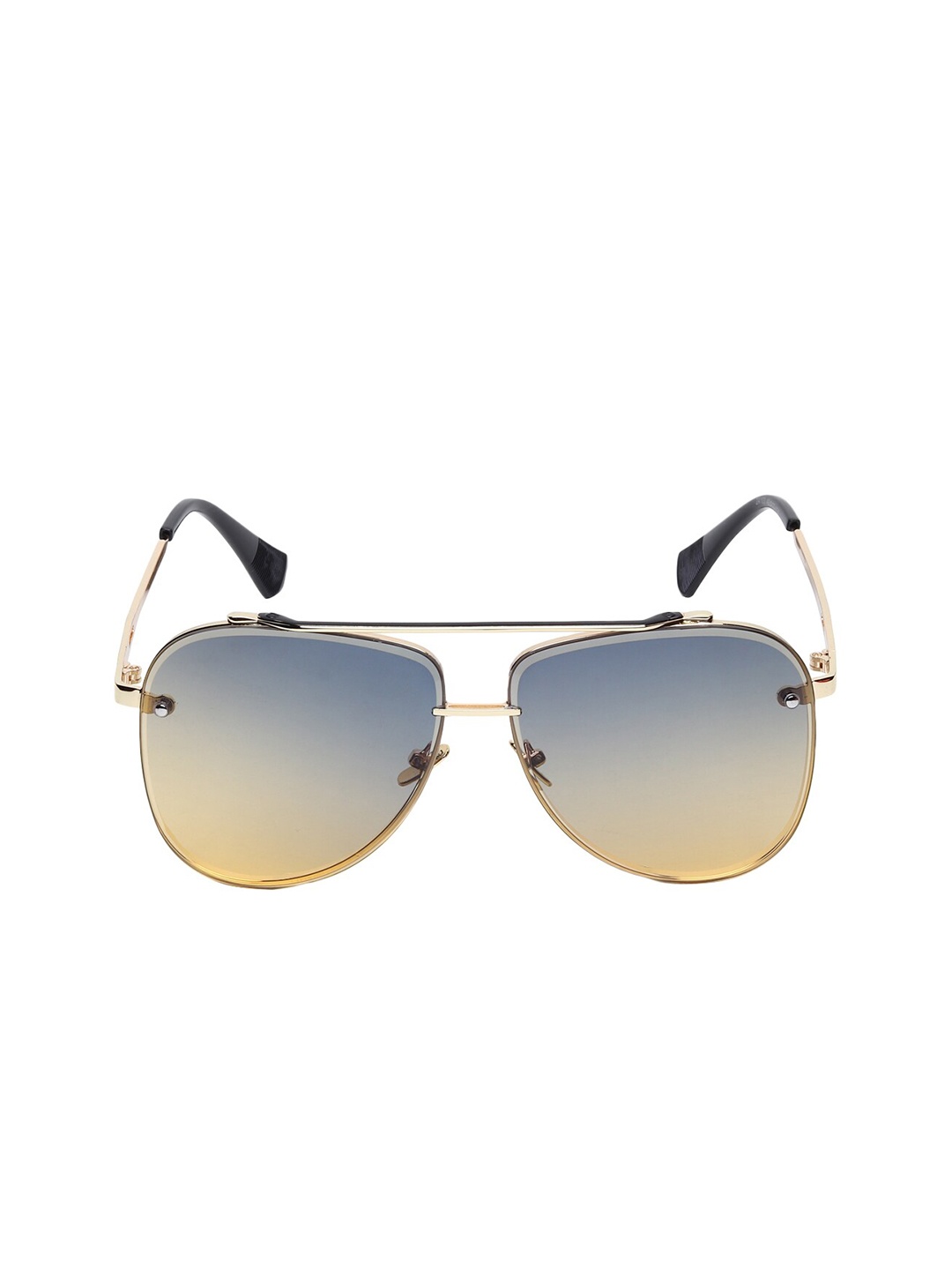 

SCAGLIA Blue Lens & Gold Aviator Sunglasses with UV Protected Lens SCG_ROCK_AVI BLUYEL