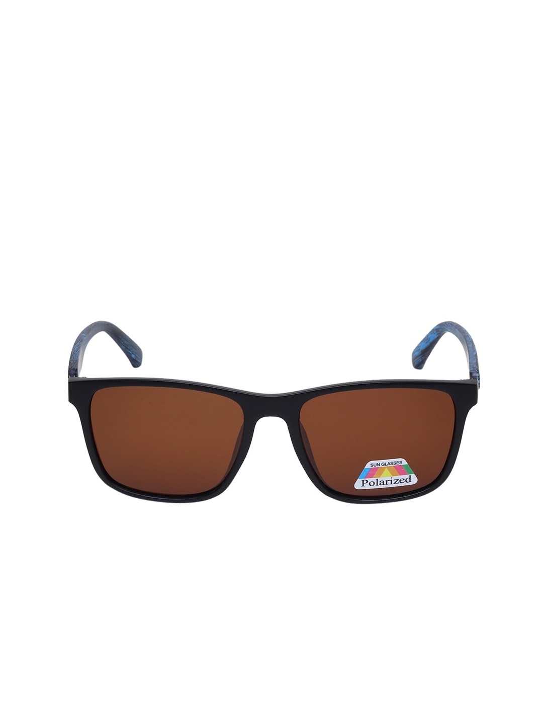 

SCAGLIA Unisex Brown Lens & Black Square Sunglasses with UV Protected Lens