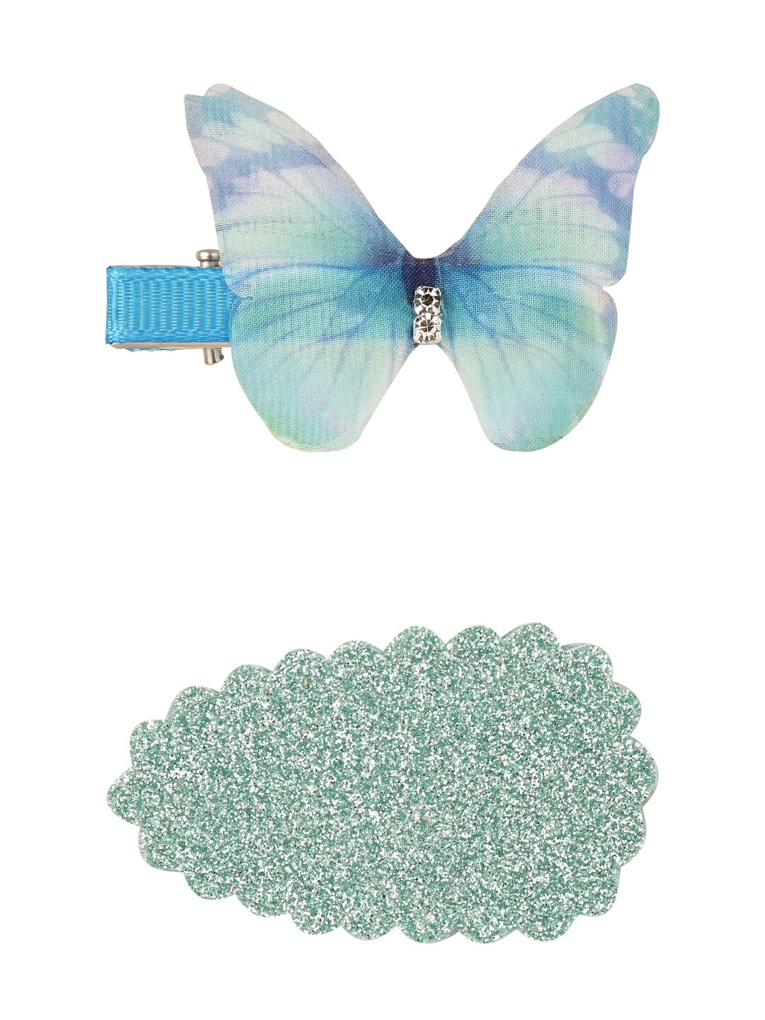 

Aye Candy Girls Blue & Green Embellished Alligator Hair Clip