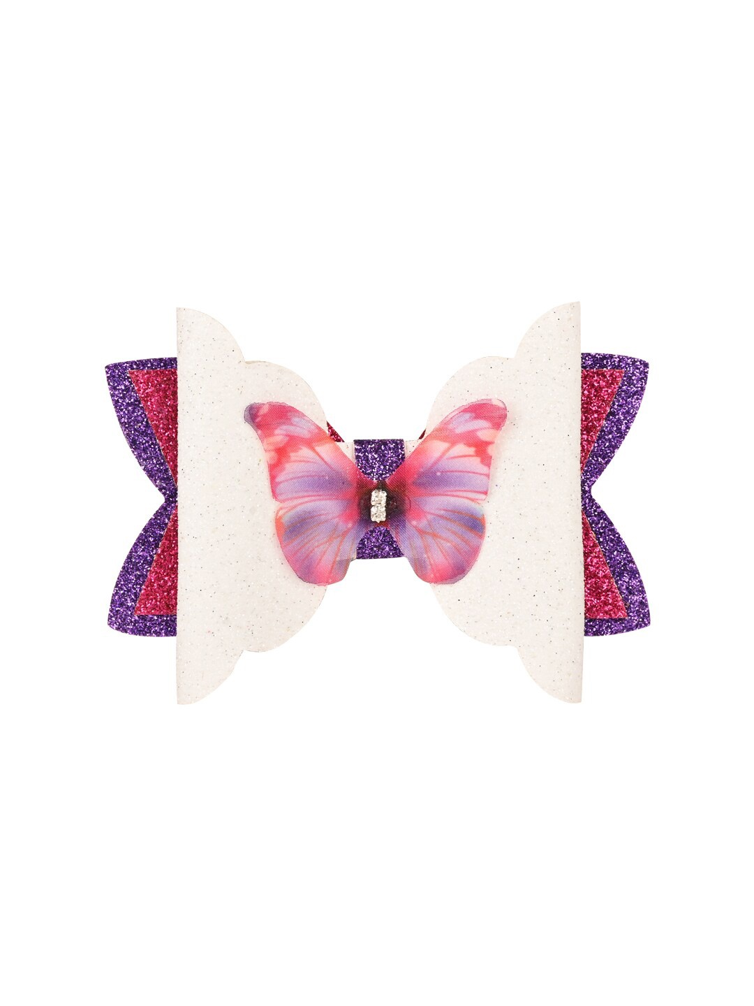 

Aye Candy Girls Pink & White Embellished Alligator Hair Clip
