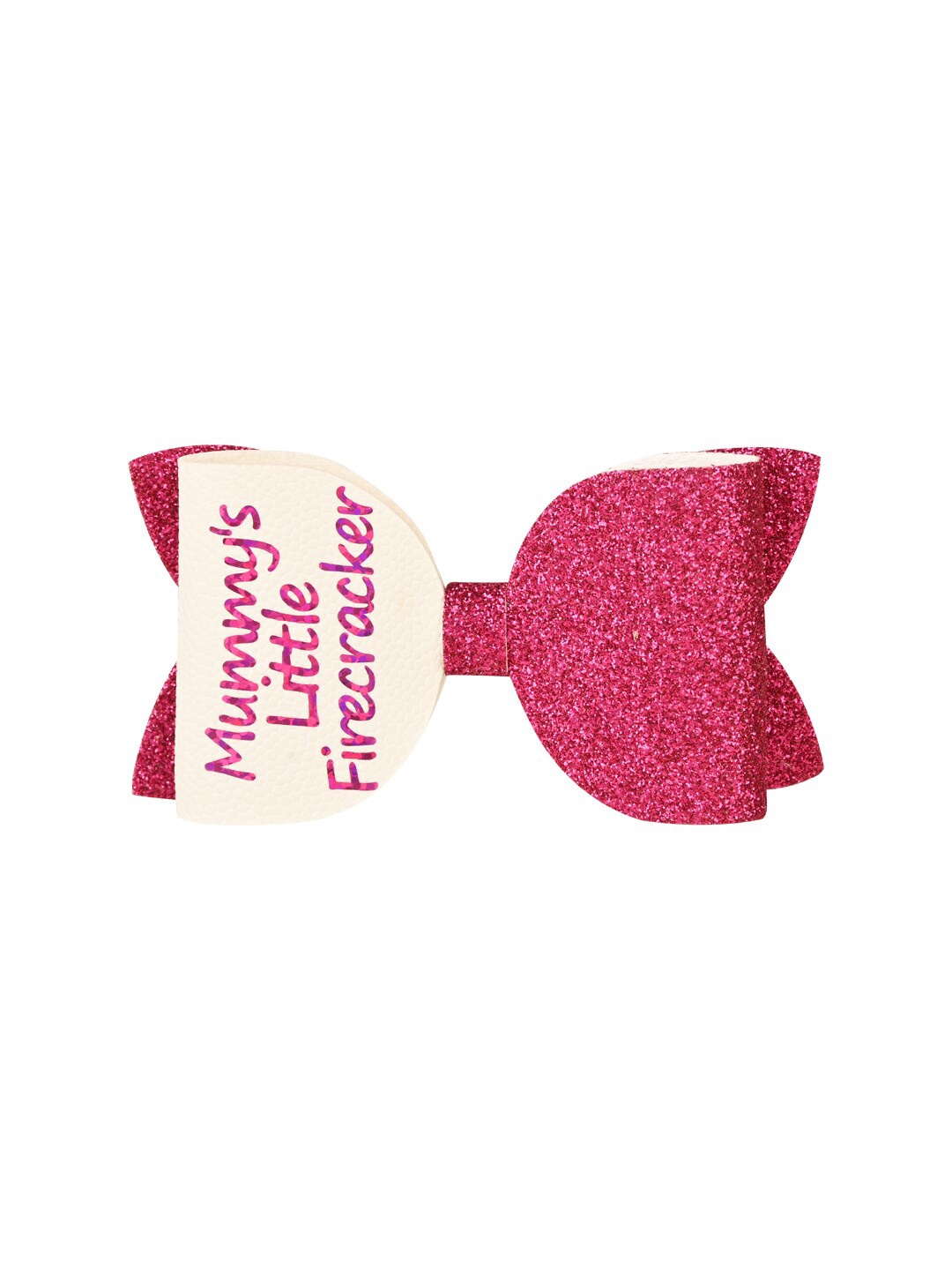 

Aye Candy Girls Pink & Off White Embellished Alligator Hair Clip