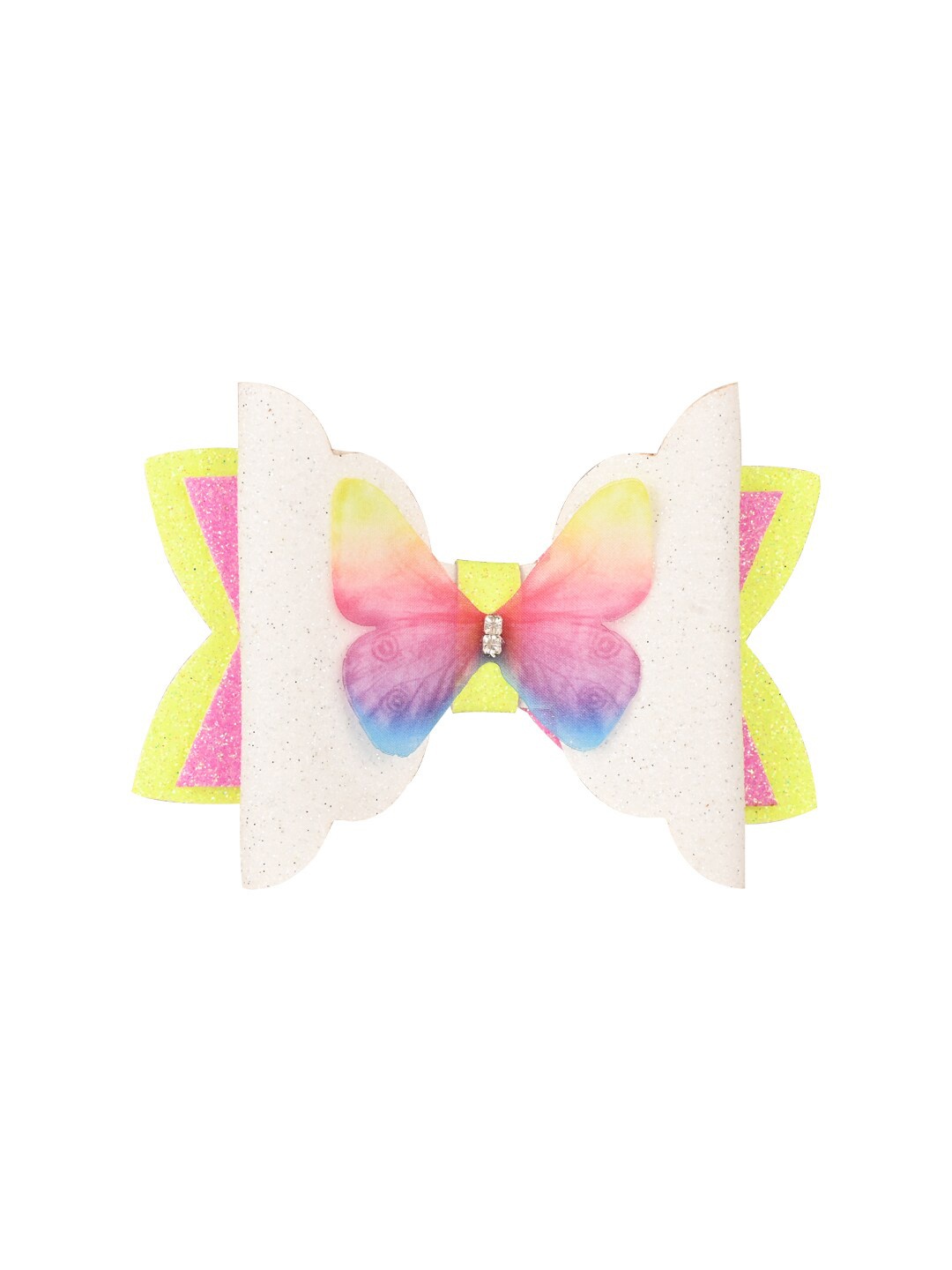 

Aye Candy Girls Pink & White Embellished Alligator Hair Clip