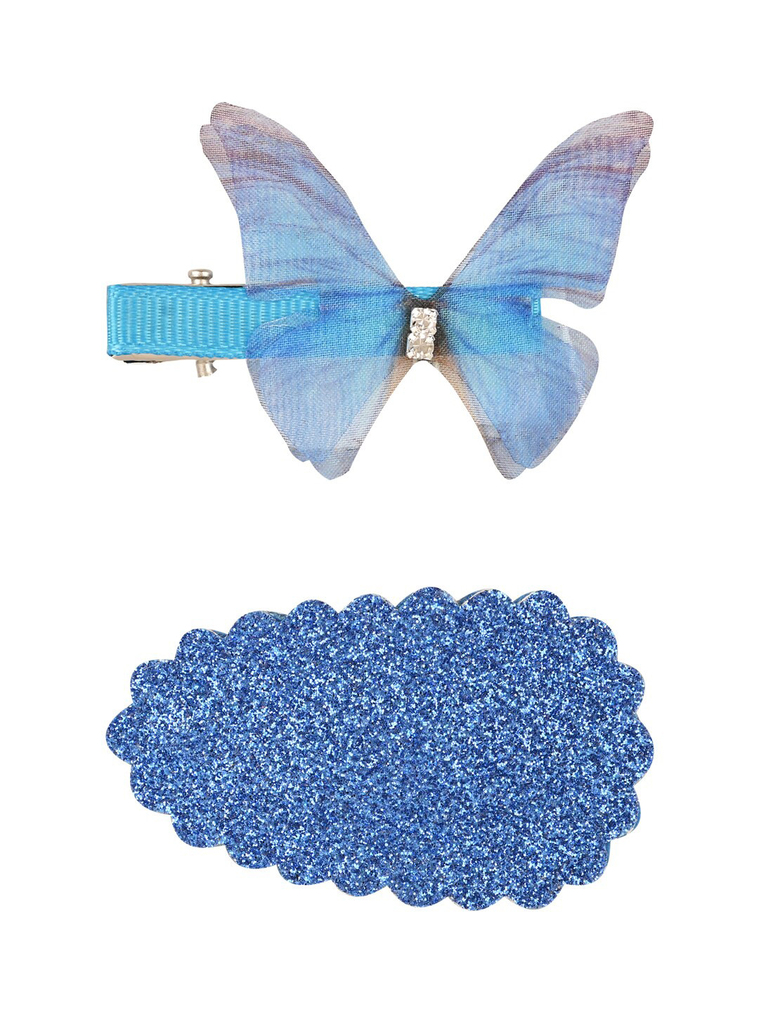 

Aye Candy Girls Blue Embellished Alligator Hair Clip