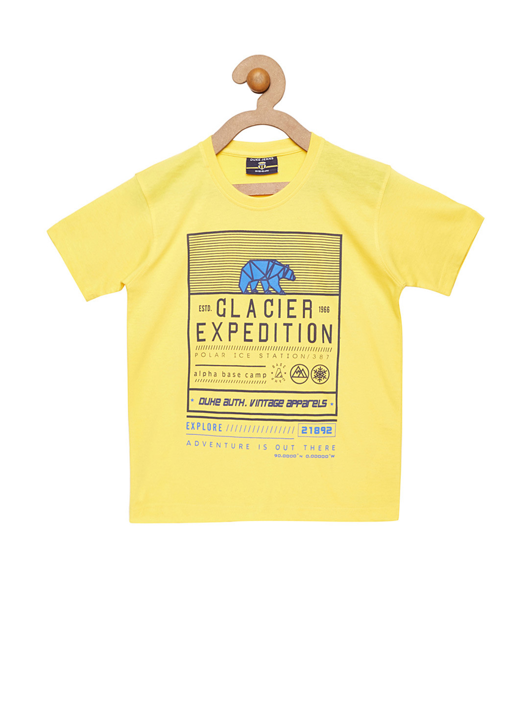 

Duke Boys Yellow Printed Round Neck T-shirt