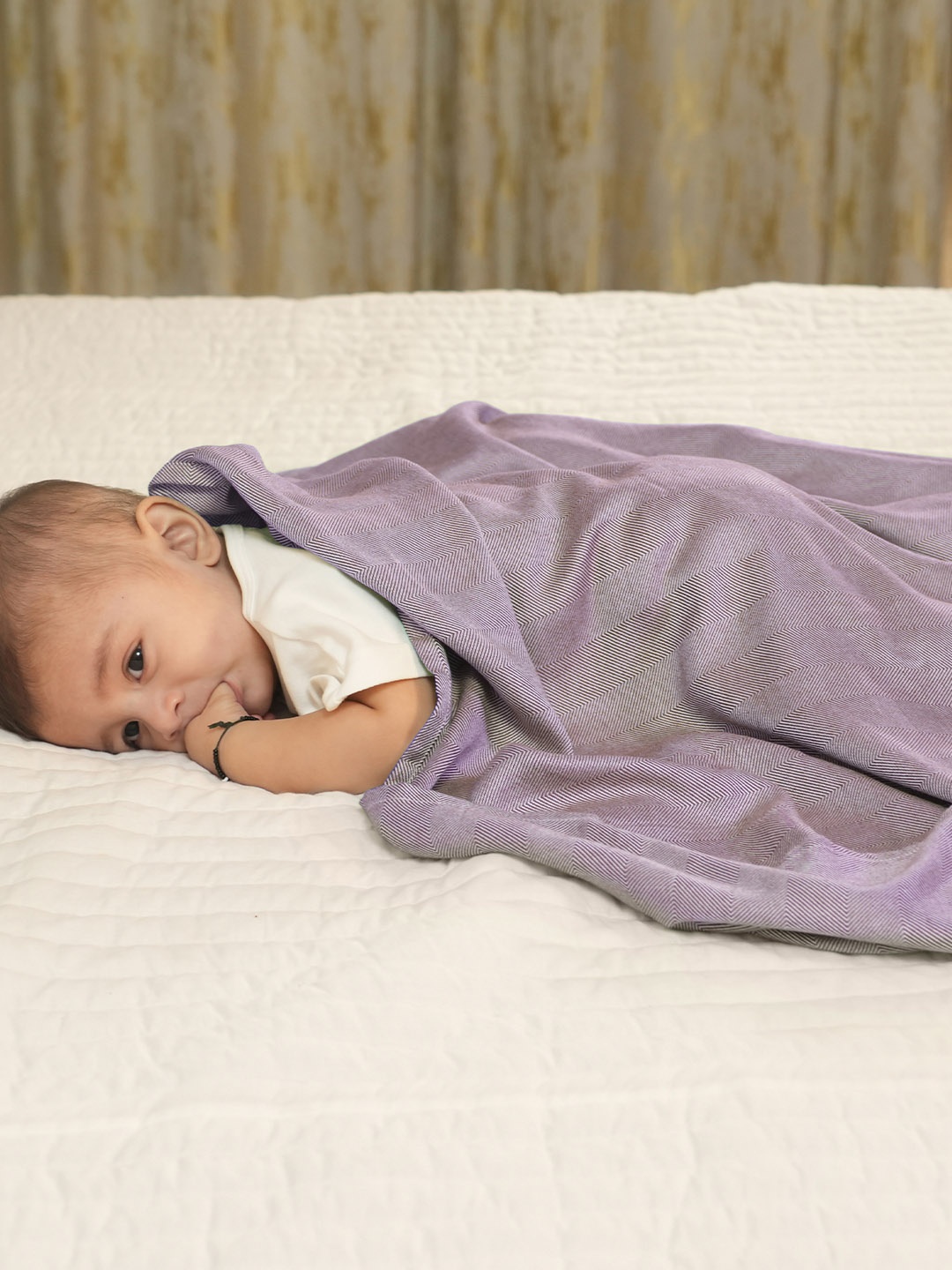

MUSH Kids Light Weight Single Bed Blanket - 210 GSM, Lavender