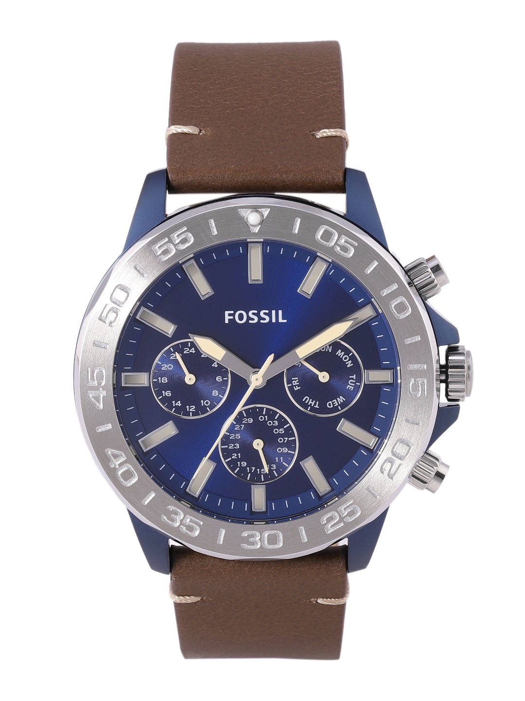 

Fossil Men Blue Dial & Brown Leather Straps Analogue Chronograph Watch BQ2692