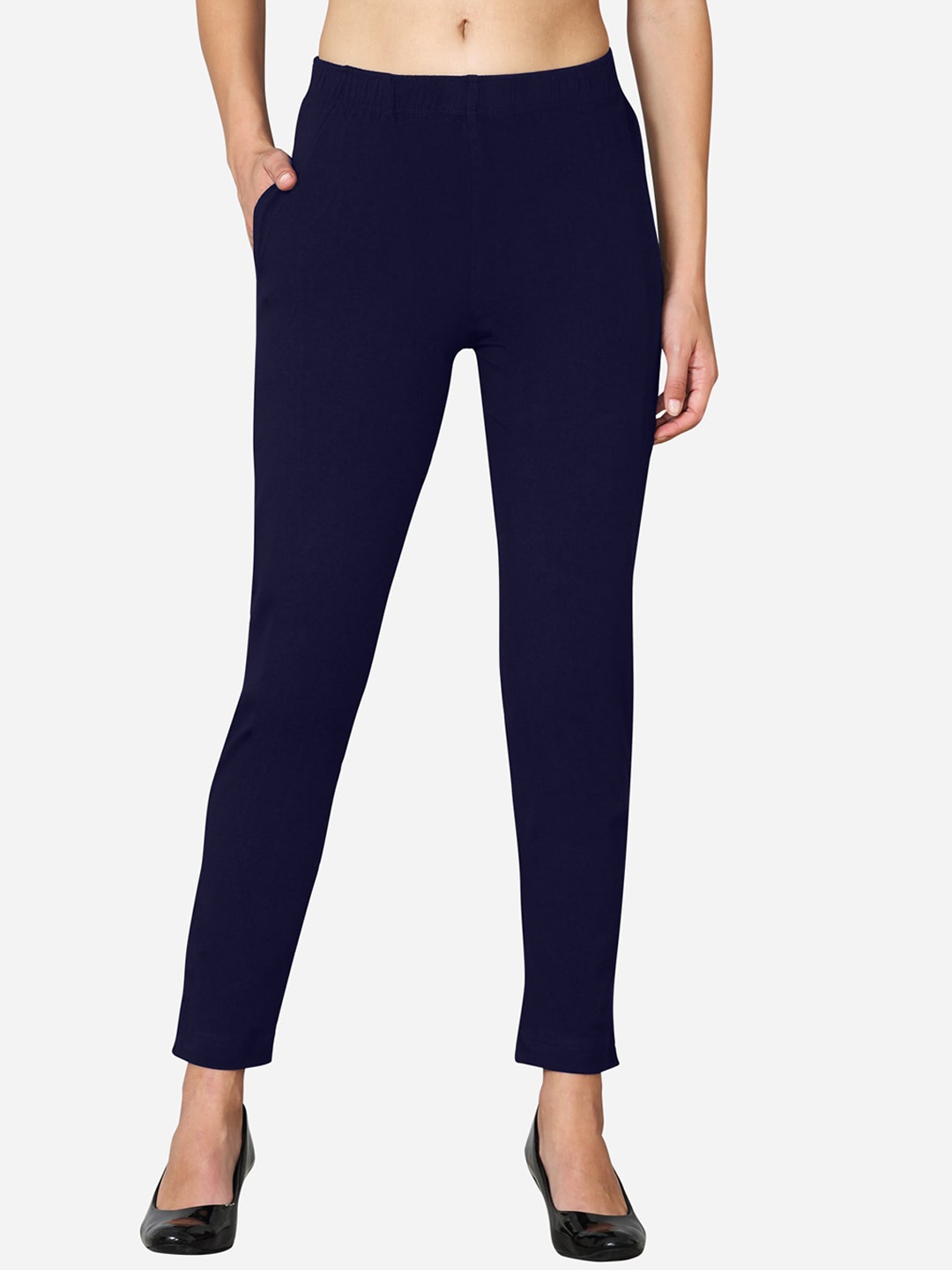

VStar Women Navy Blue Leggings with pockets