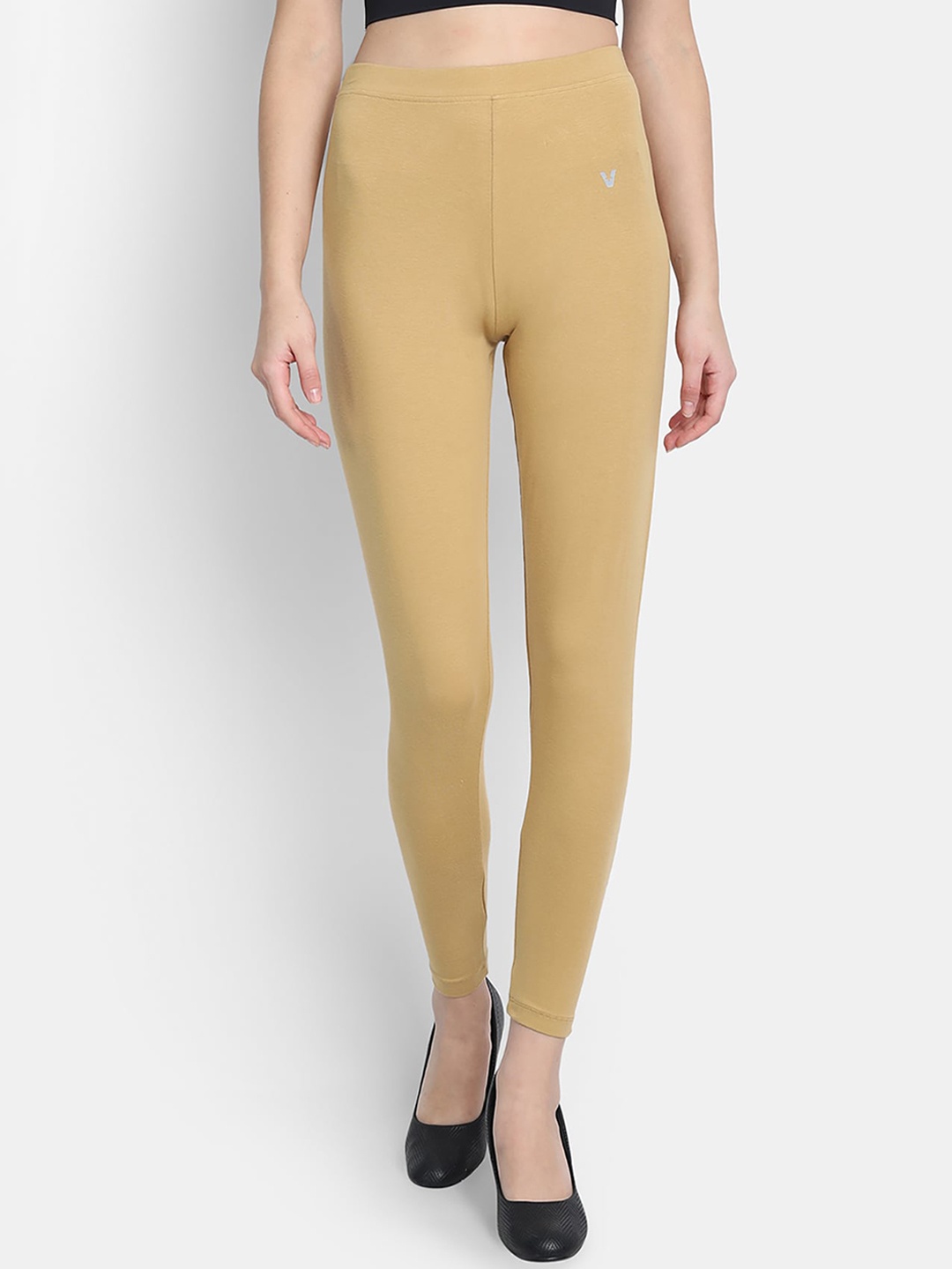 

VStar Women Beige Solid Slim fit Ankle-Length Leggings