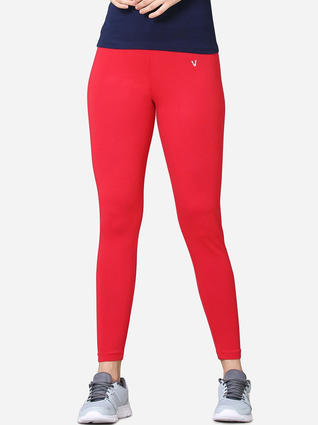 

VStar Women Red Ankle Length Stretchable Leggings