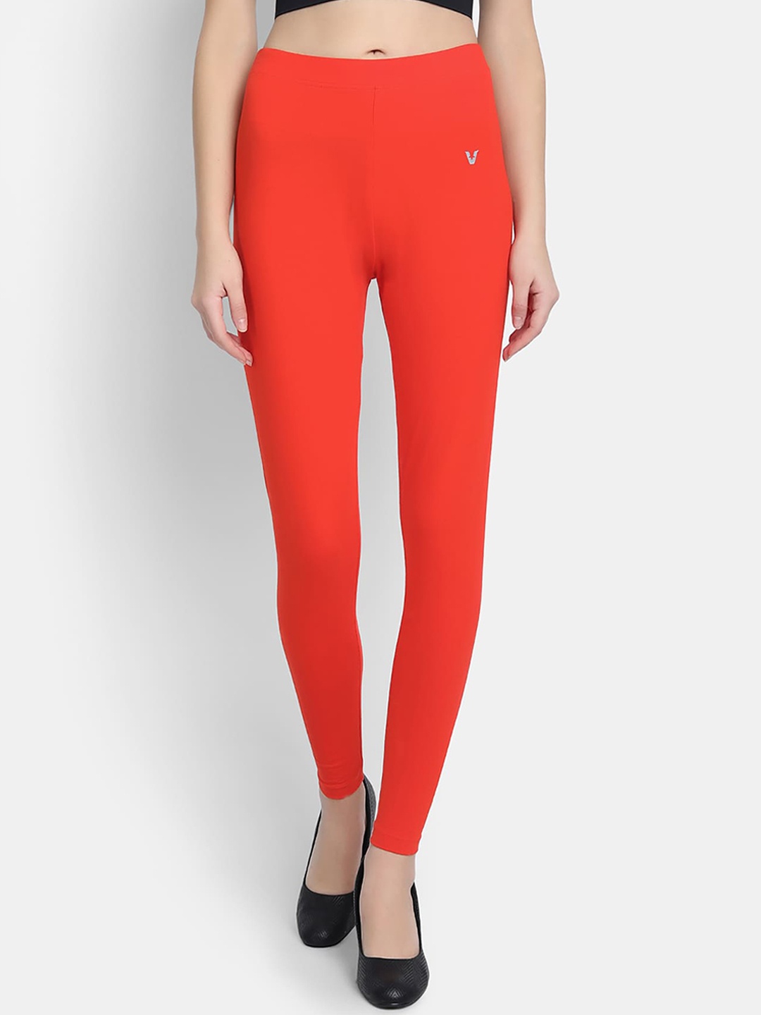 

VStar Women Red Solid Ankle-Length Leggings