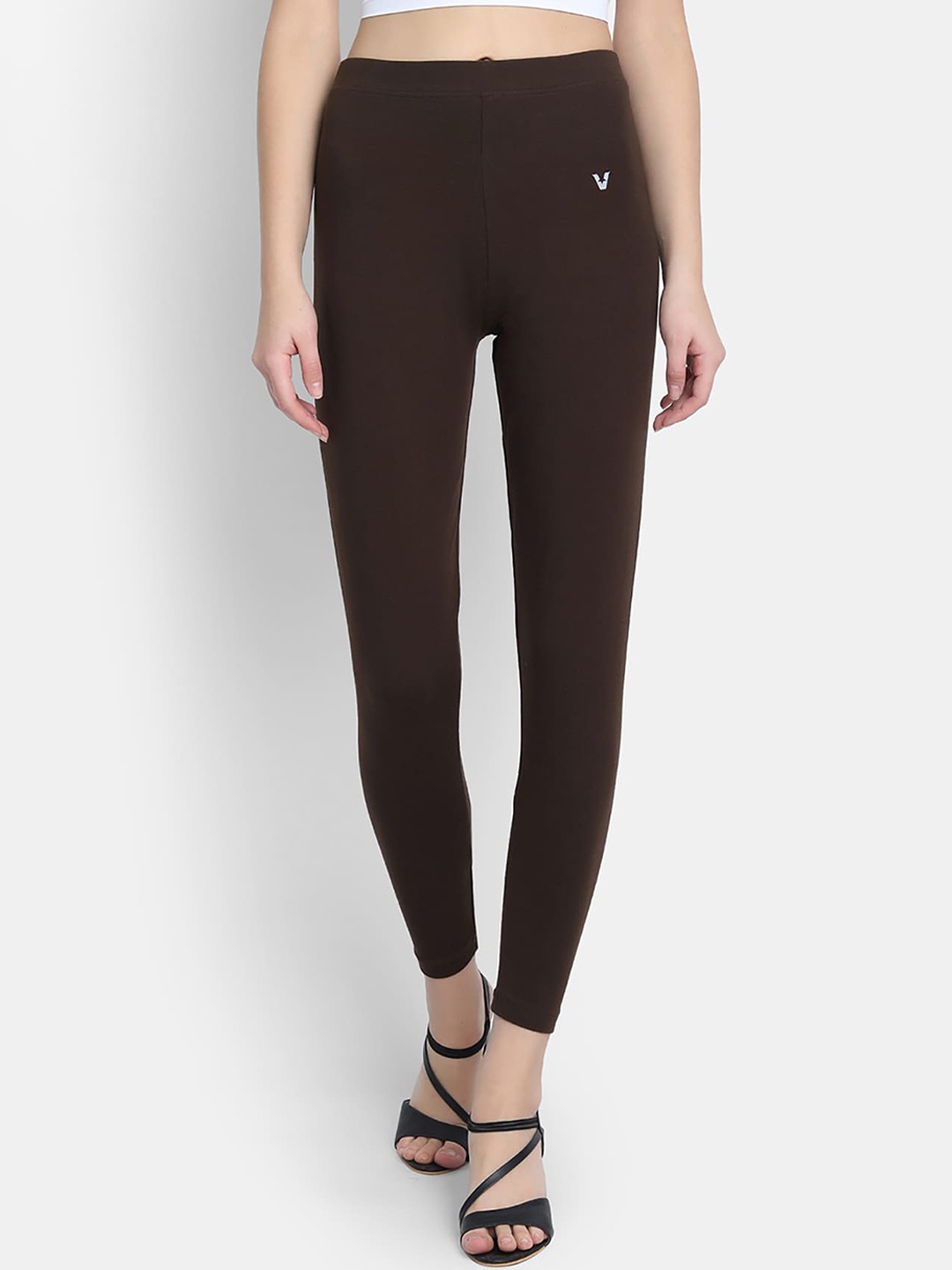 

VStar Women Brown Solid Ankle-Length Leggings