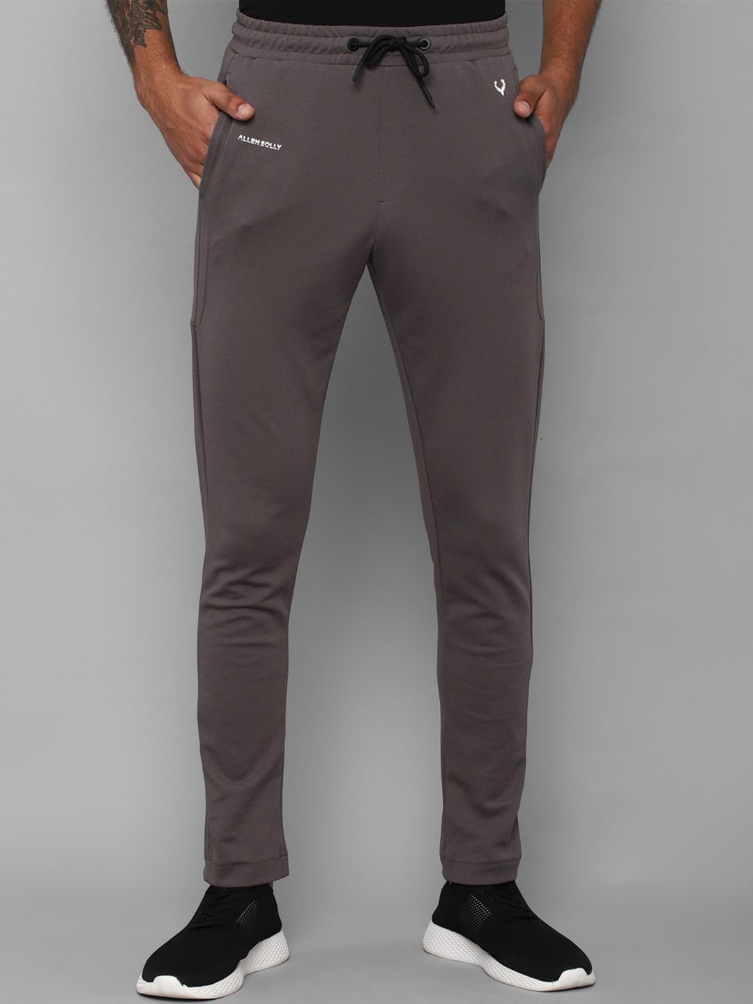 

Allen Solly Men Grey Solid Track Pants