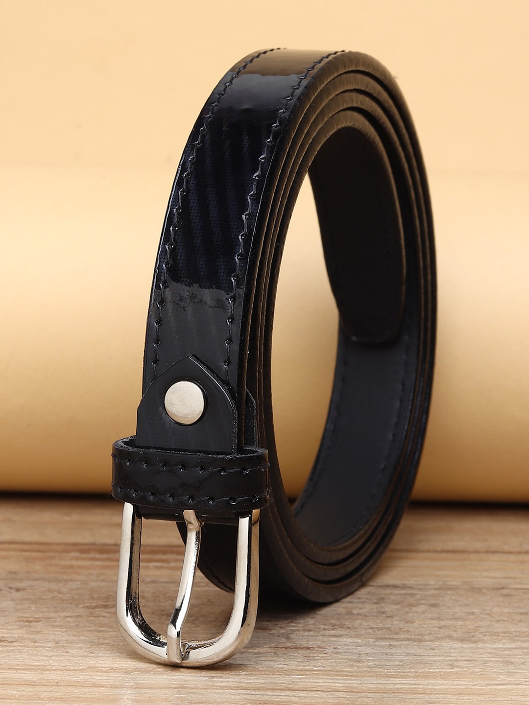 

URBAN ALFAMI Women Textured Belt, Black