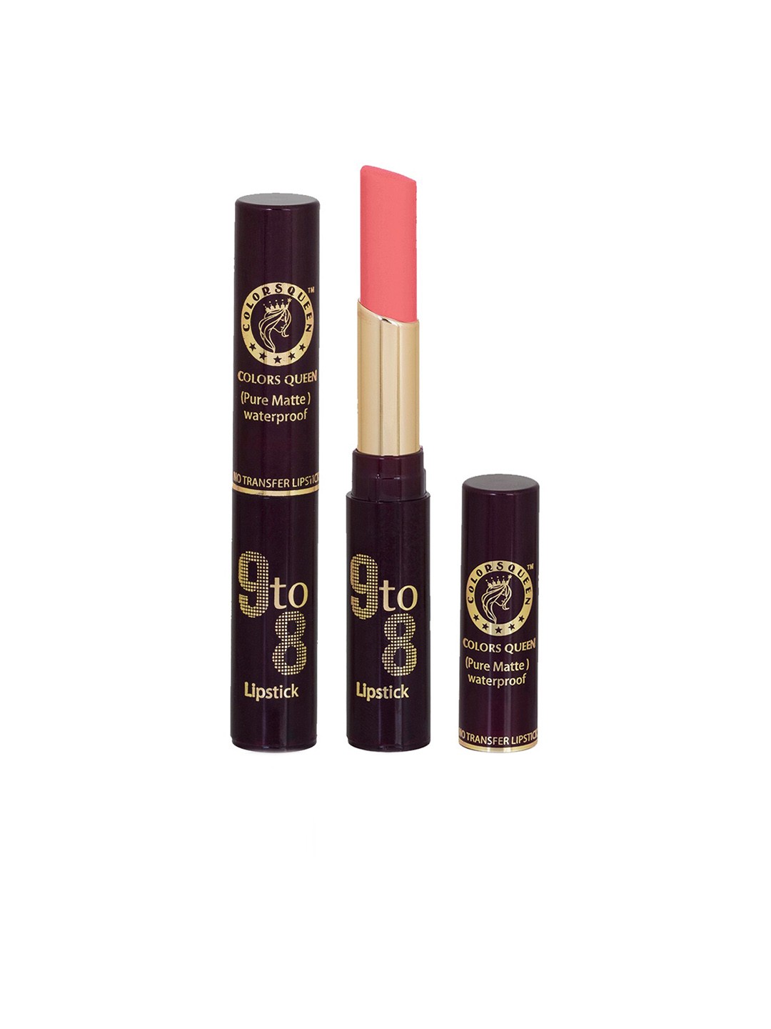 

Colors Queen 9 to 8 Waterproof Pure Matte Non-Transfer Lipstick 4 g - Warm Peach 23