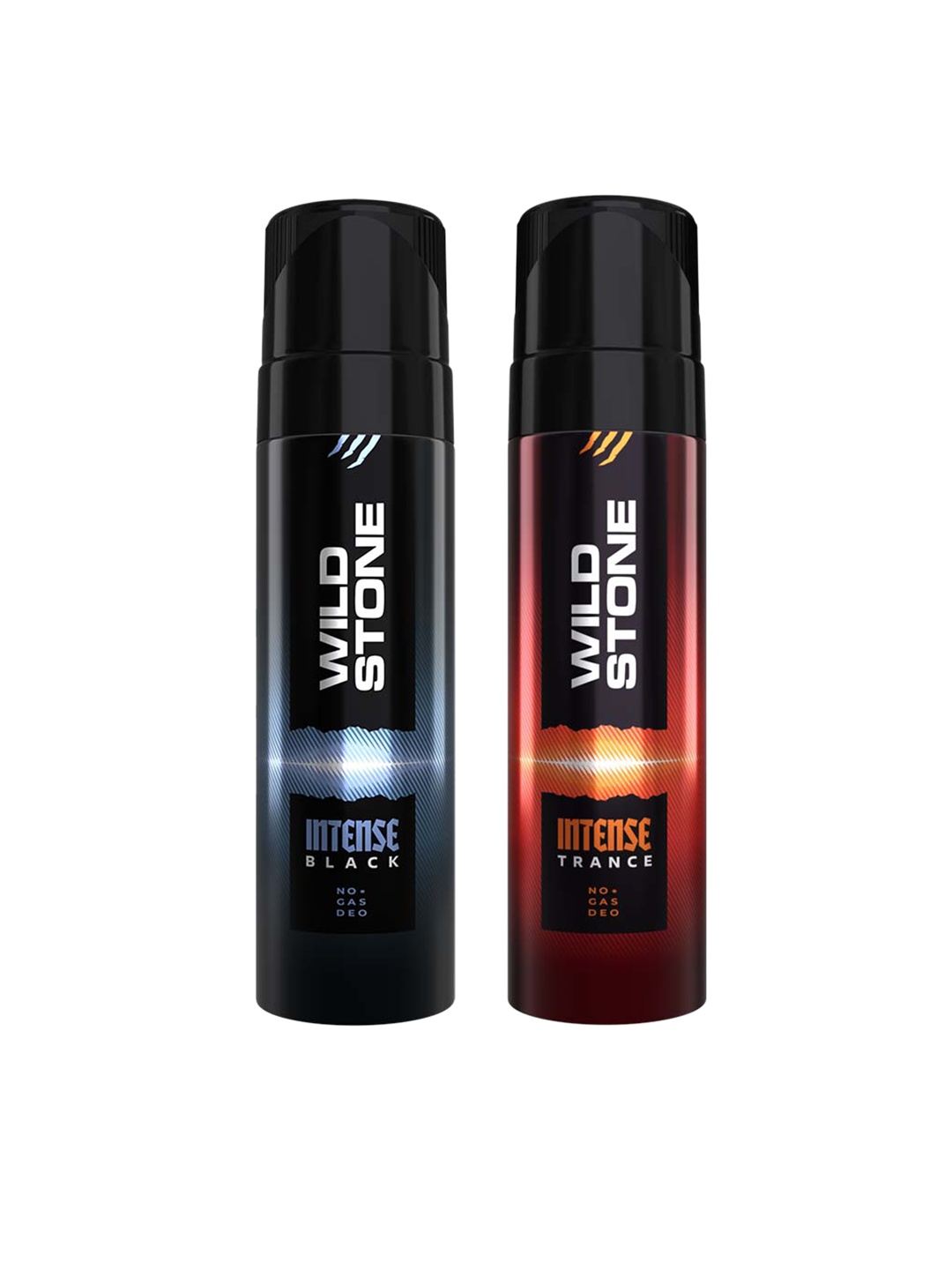 

Wild stone Men Set Of 2 Intense Black & Trance Long Lasting No Gas Deodorant 150 ml Each, Multi