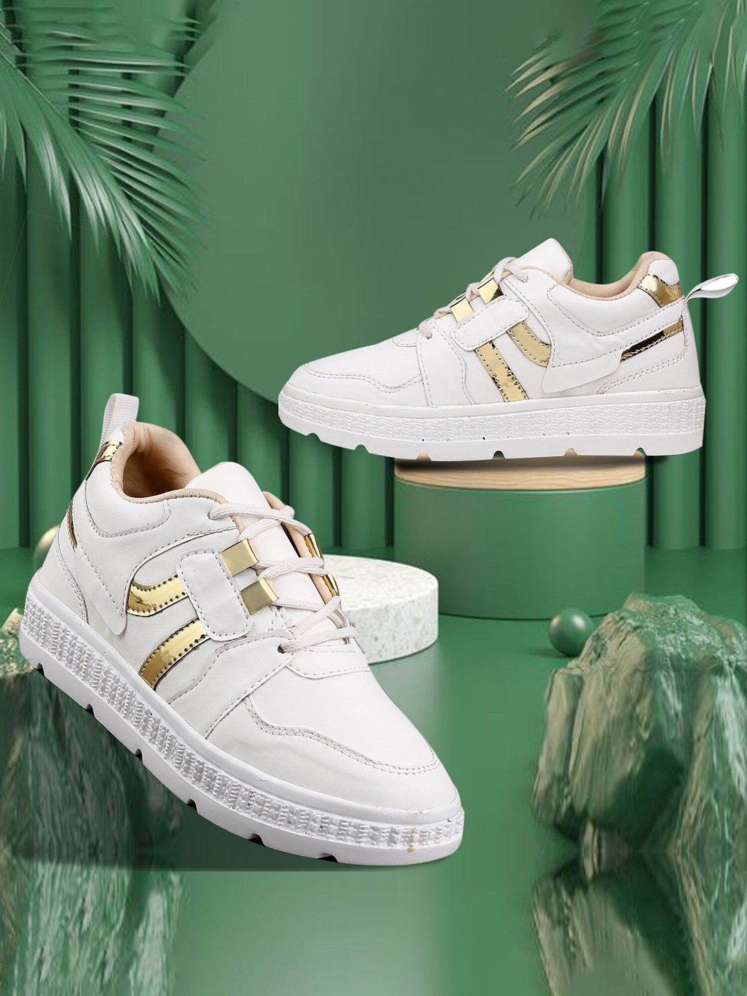 

mr wonker Women White Woven Design High-Top Sneakers