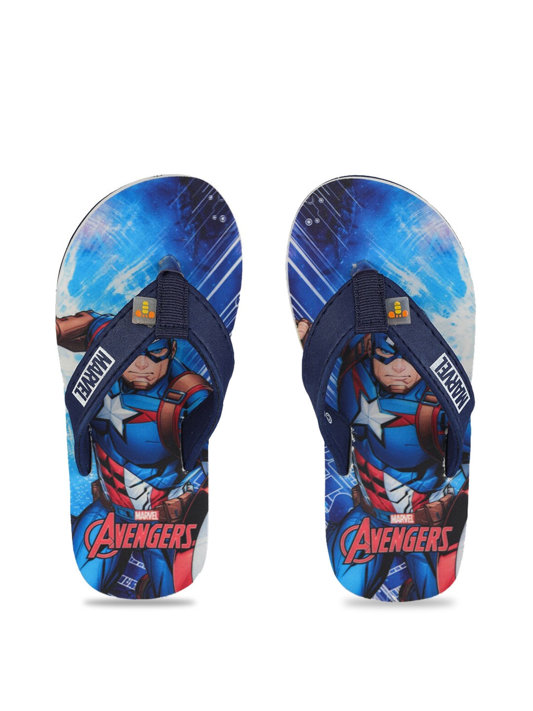

toothless Boys Blue & White Printed Marvel Avengers Flip-Flops