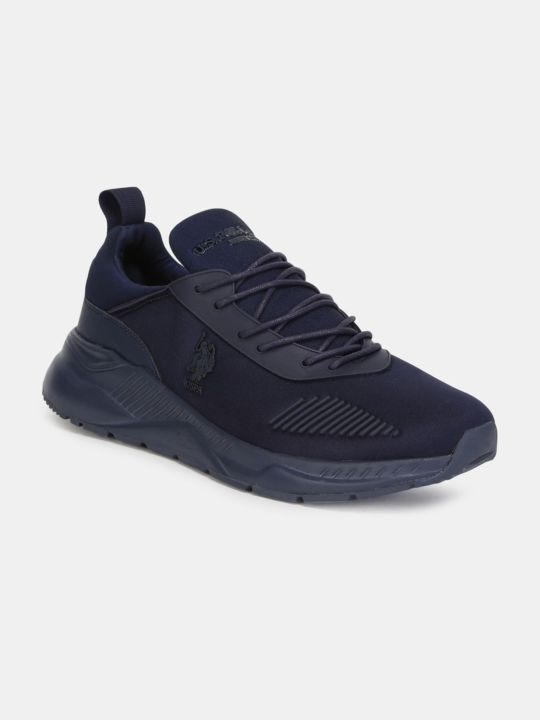 

U S Polo Assn Men Navy Blue Textile Walking Shoes