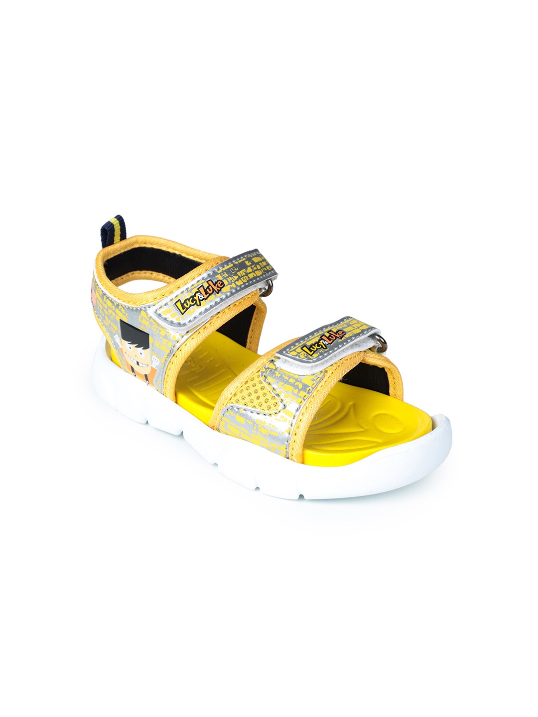 

Liberty Kids Yellow Printed Sports Sandal