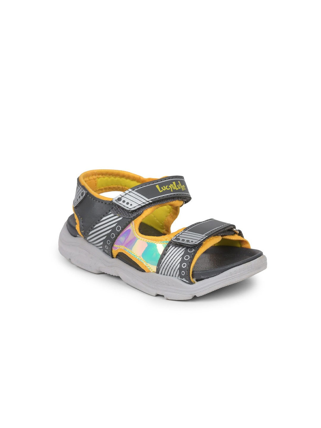 

Liberty Kids Grey Printed Sports Sandals